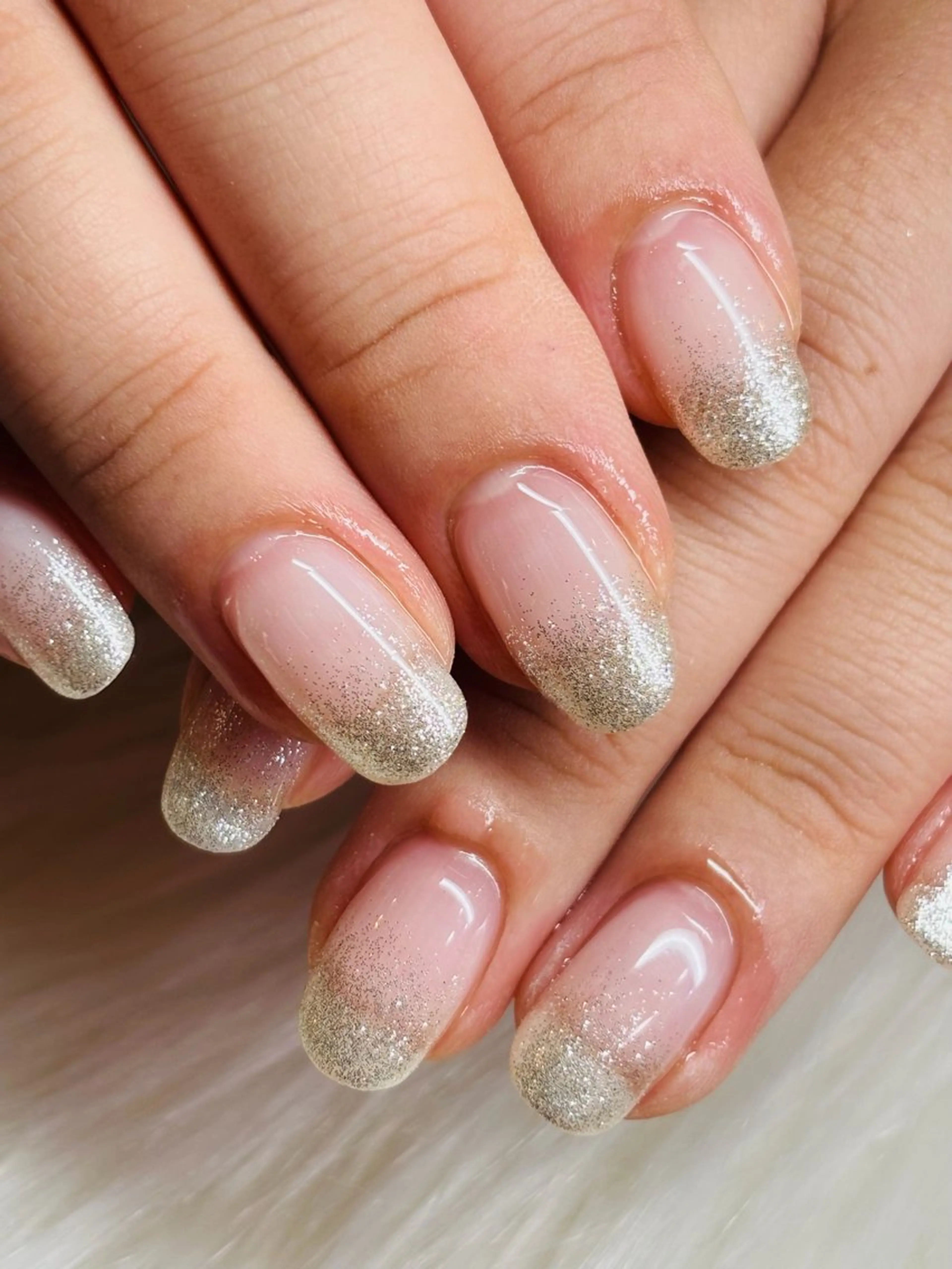 ネイル ラメ(グリッター) ラメグラデーション ♡Xc' Nail♡のネイルデザイン