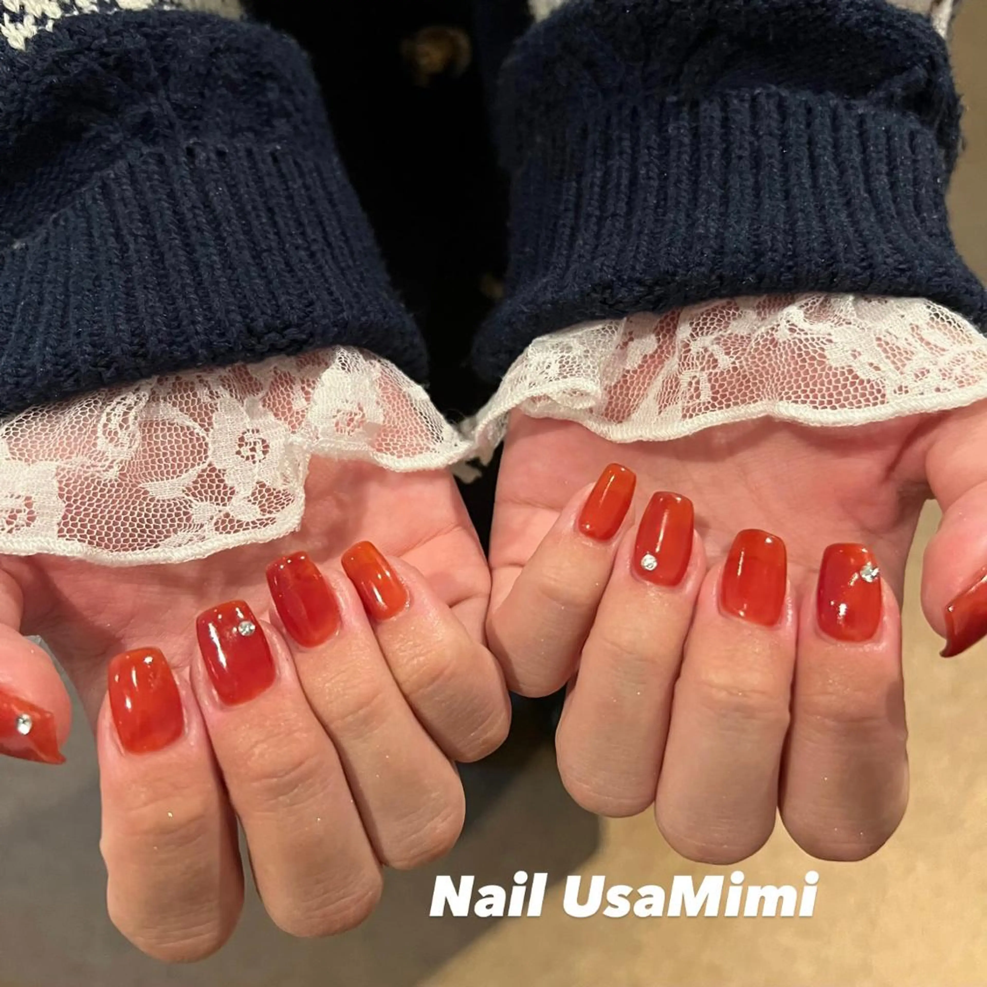 ネイル クリアネイル フットネイル ジェルネイル マグネットネイル 持ち込み 本町ネイルNail UsaMimiのネイルデザイン