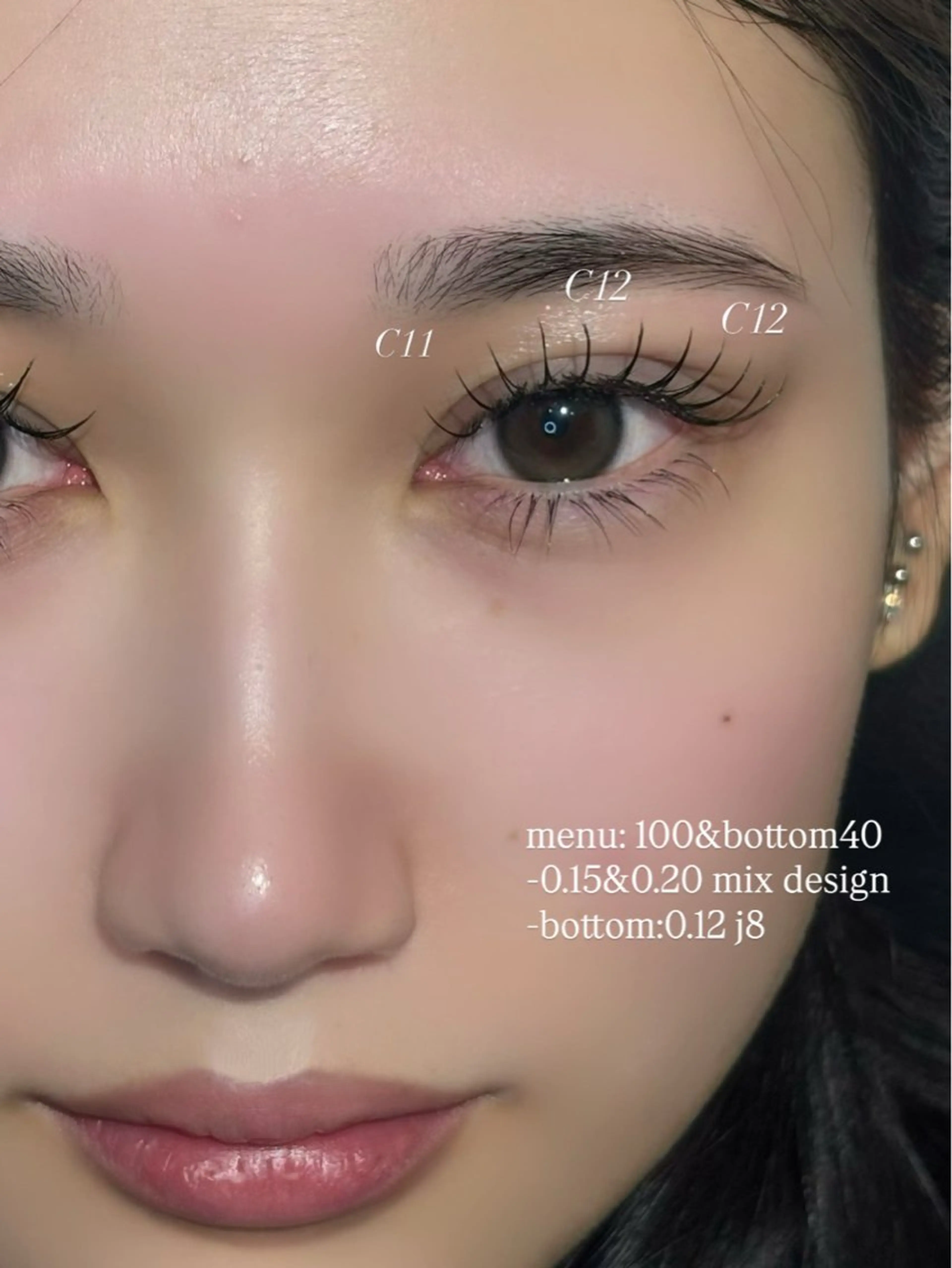 【🎀マツエク上下menu🎀】上100 本& 下30本　　　　　※初回オフ20本以上+¥550の写真