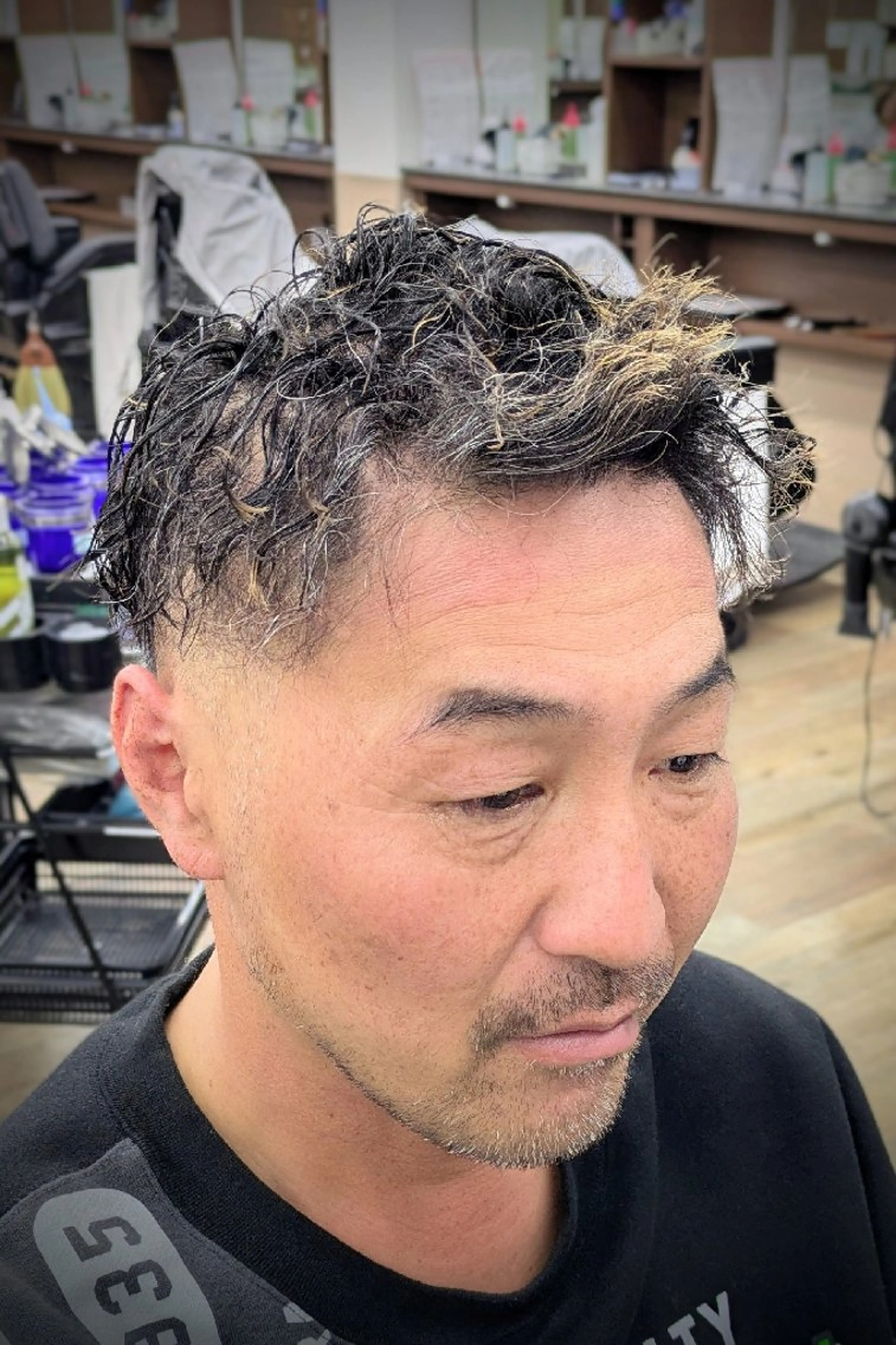 ショート パーマ 理容プラージュ燕三条 福井のヘアスタイル