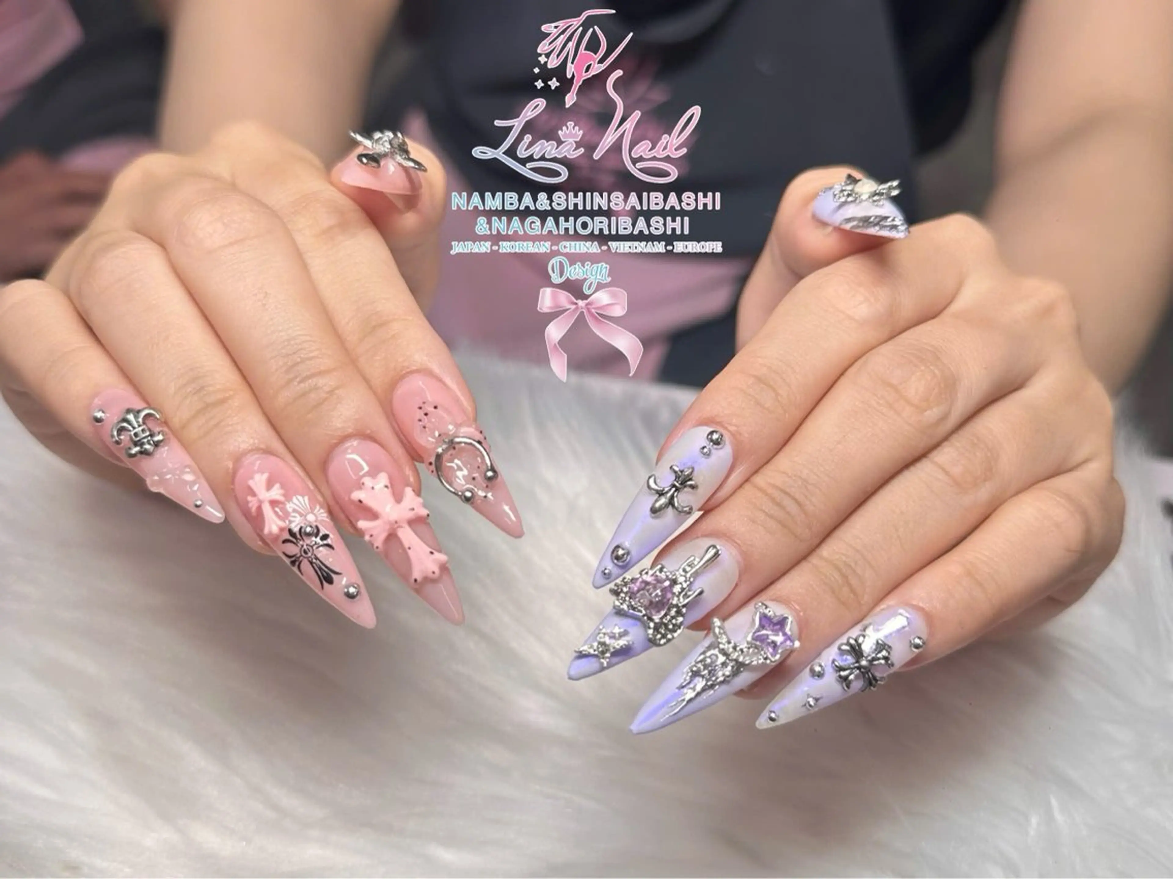 ネイル チークネイル 桜ネイル フラッシュネイル フットネイル ジェルネイル リナネイル アメ村心斎橋店のネイルデザイン