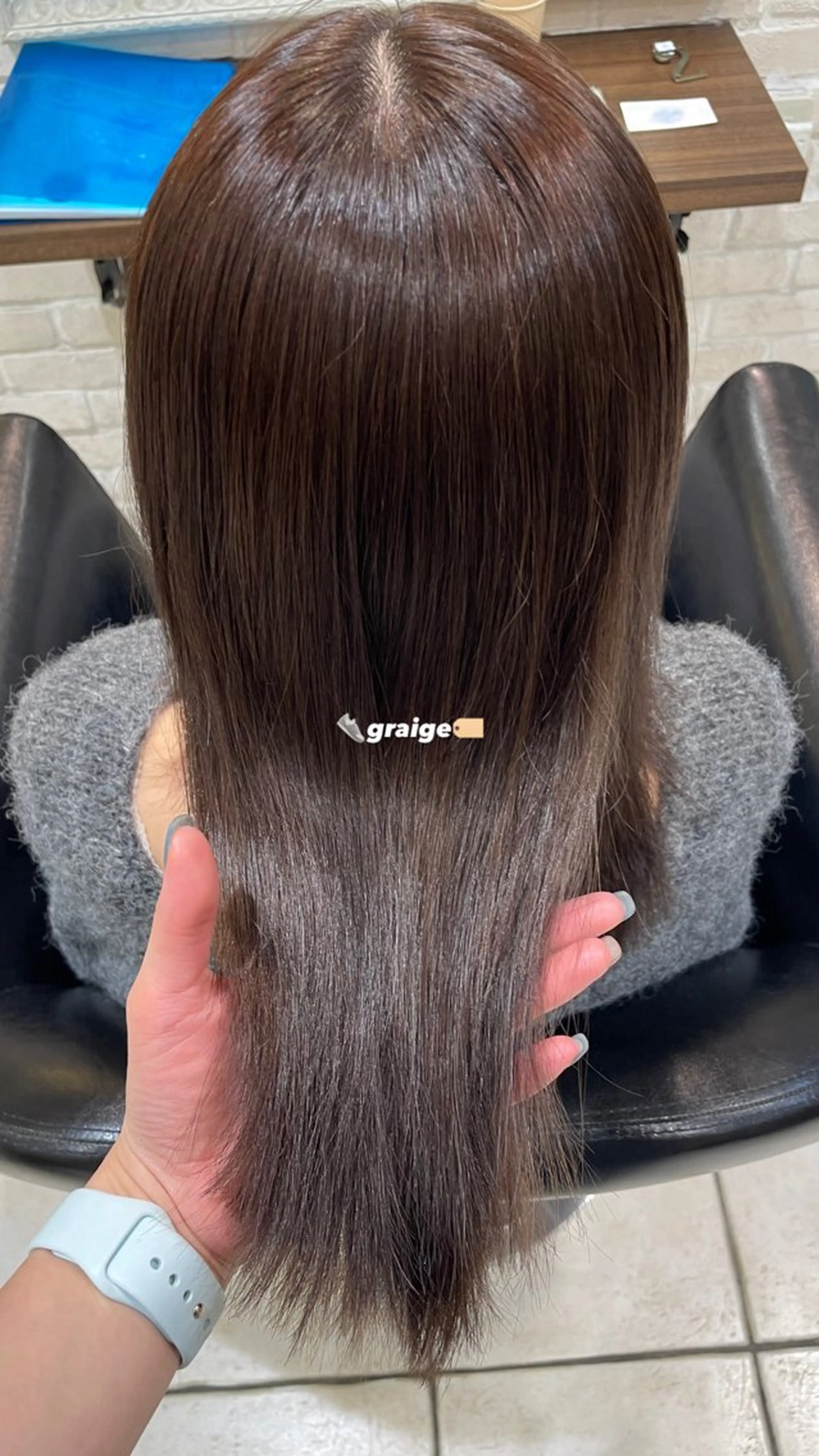 カラー ブリーチ 透明感カラー グレージュ 🩵RIKO🩵 透明感カラー🫧のヘアスタイル