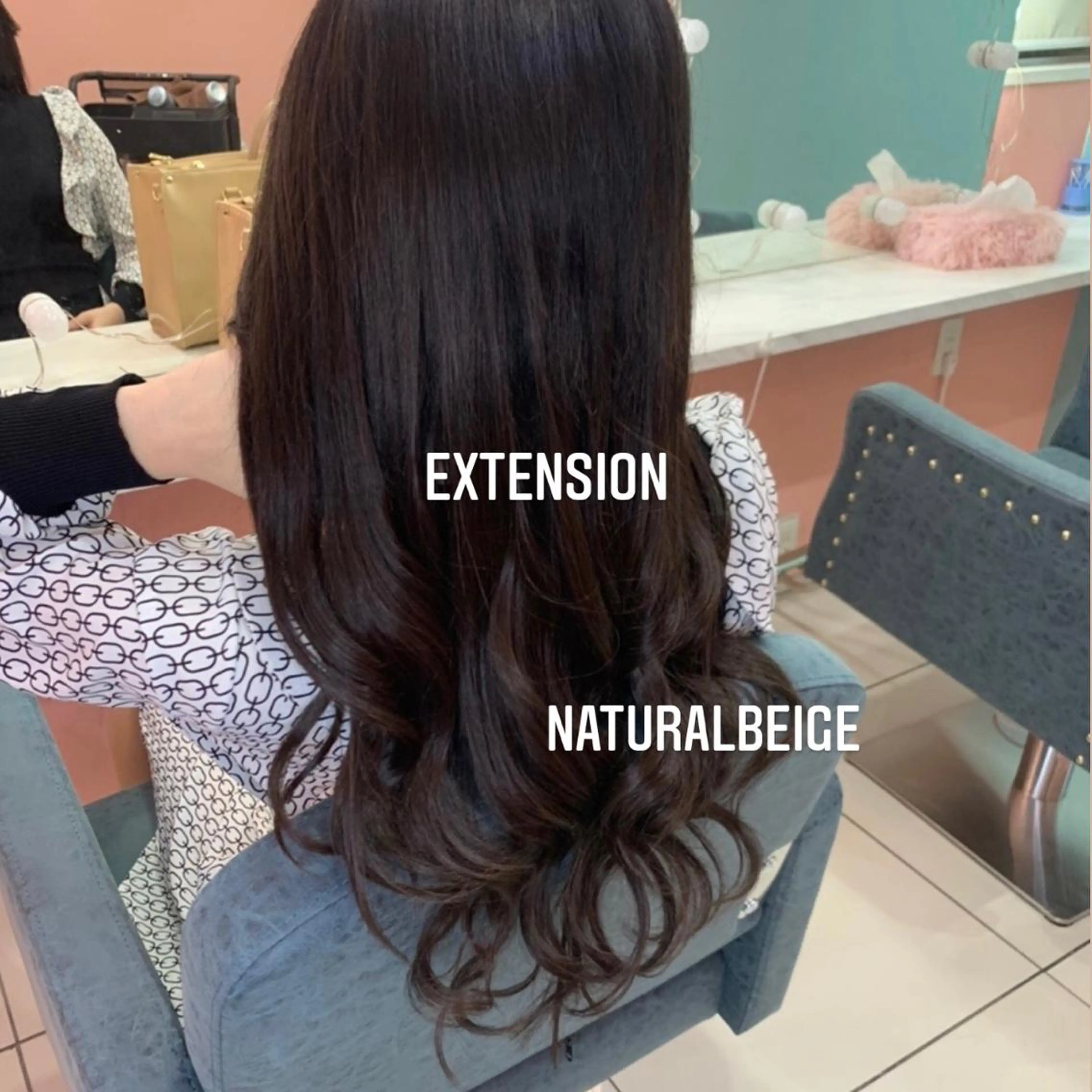 ロング カラー エクステ エクステ🩵ブリーチ 韓国ヘア🩵KAEのヘアスタイル