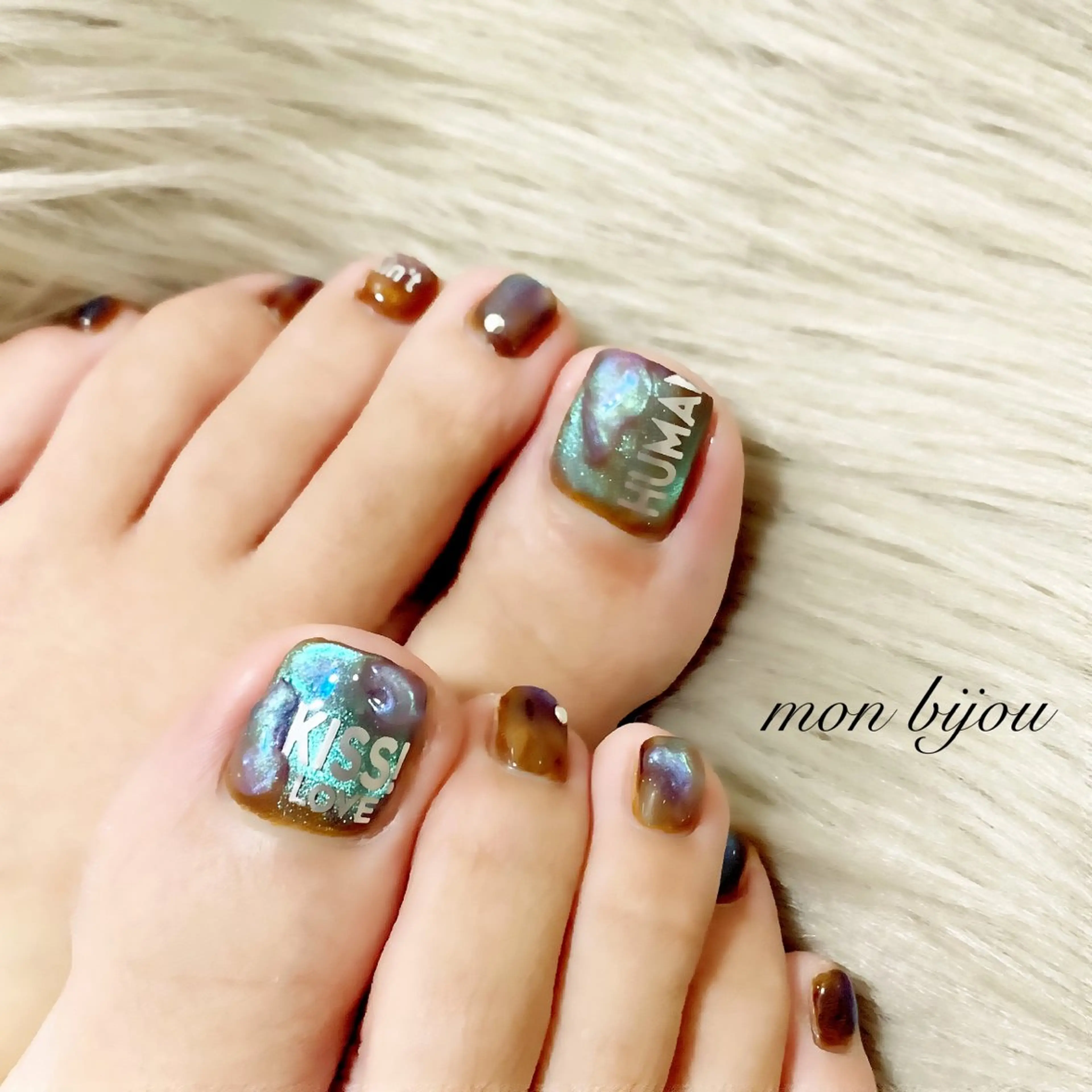 ネイル フットネイル 氷ネイル・うるうるネイル ニュアンスネイル ぷっくりネイル フットネイル mon bijou 坪井のネイルデザイン