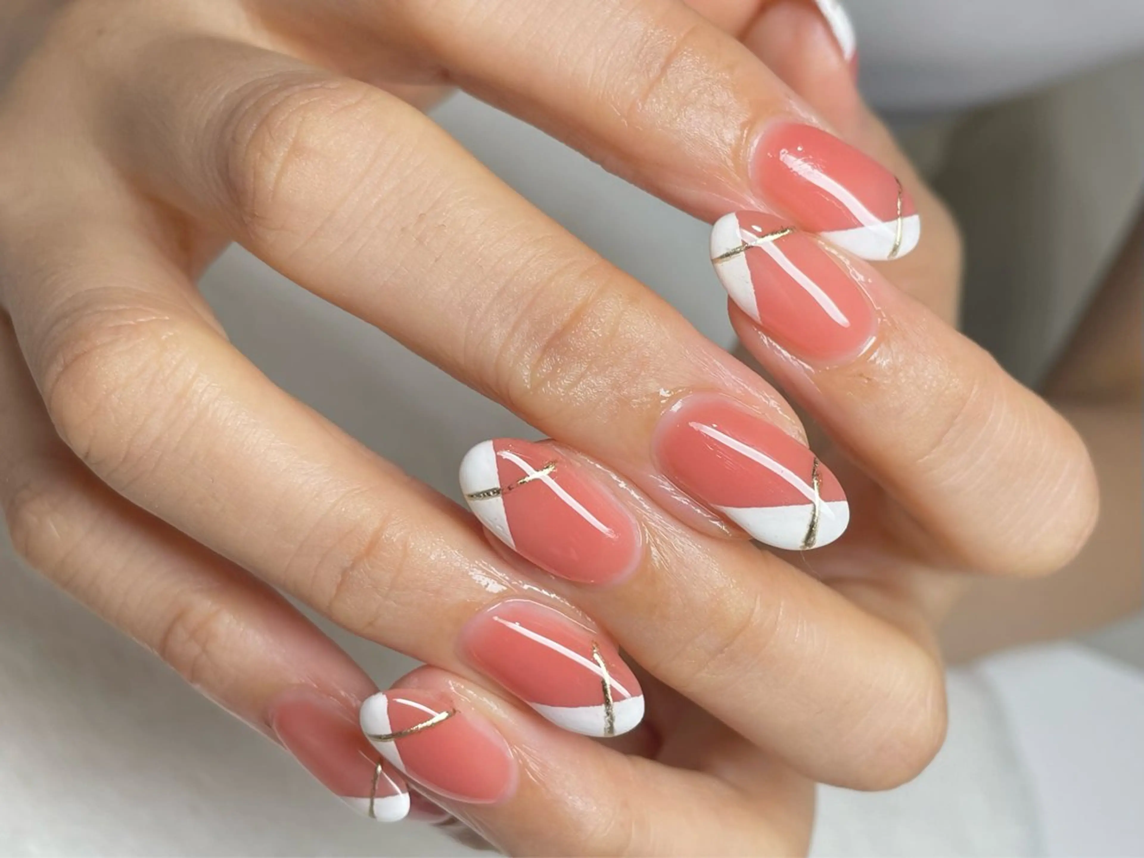 ネイル フレンチネイル ミラーネイル riri nail所属・riri-nail Rie Endoのネイルデザイン