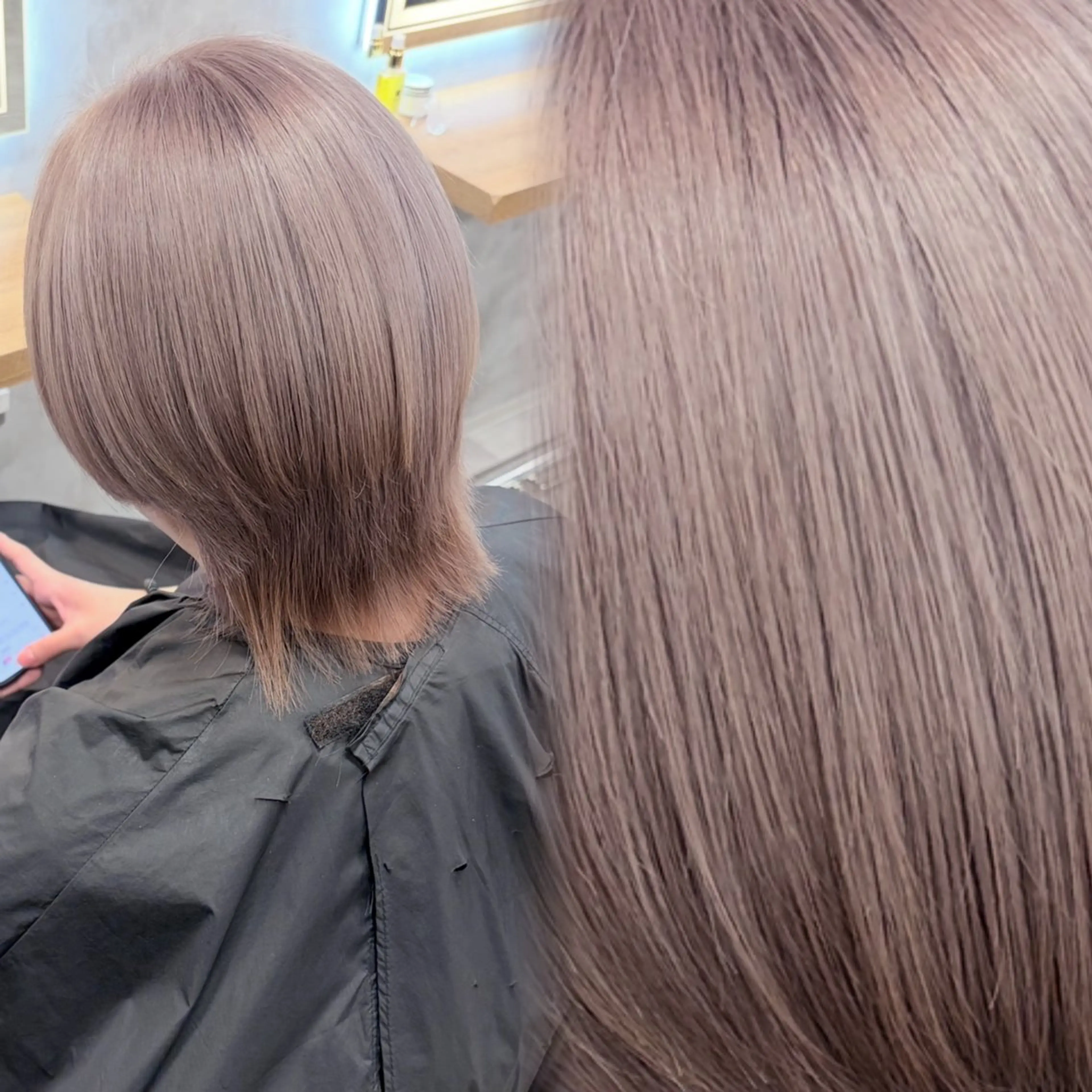 カラー グレージュ ヘアカラー トリートメント 札幌韓国風艶カラー 🎀𝐒𝐀𝐇𝐎のヘアスタイル