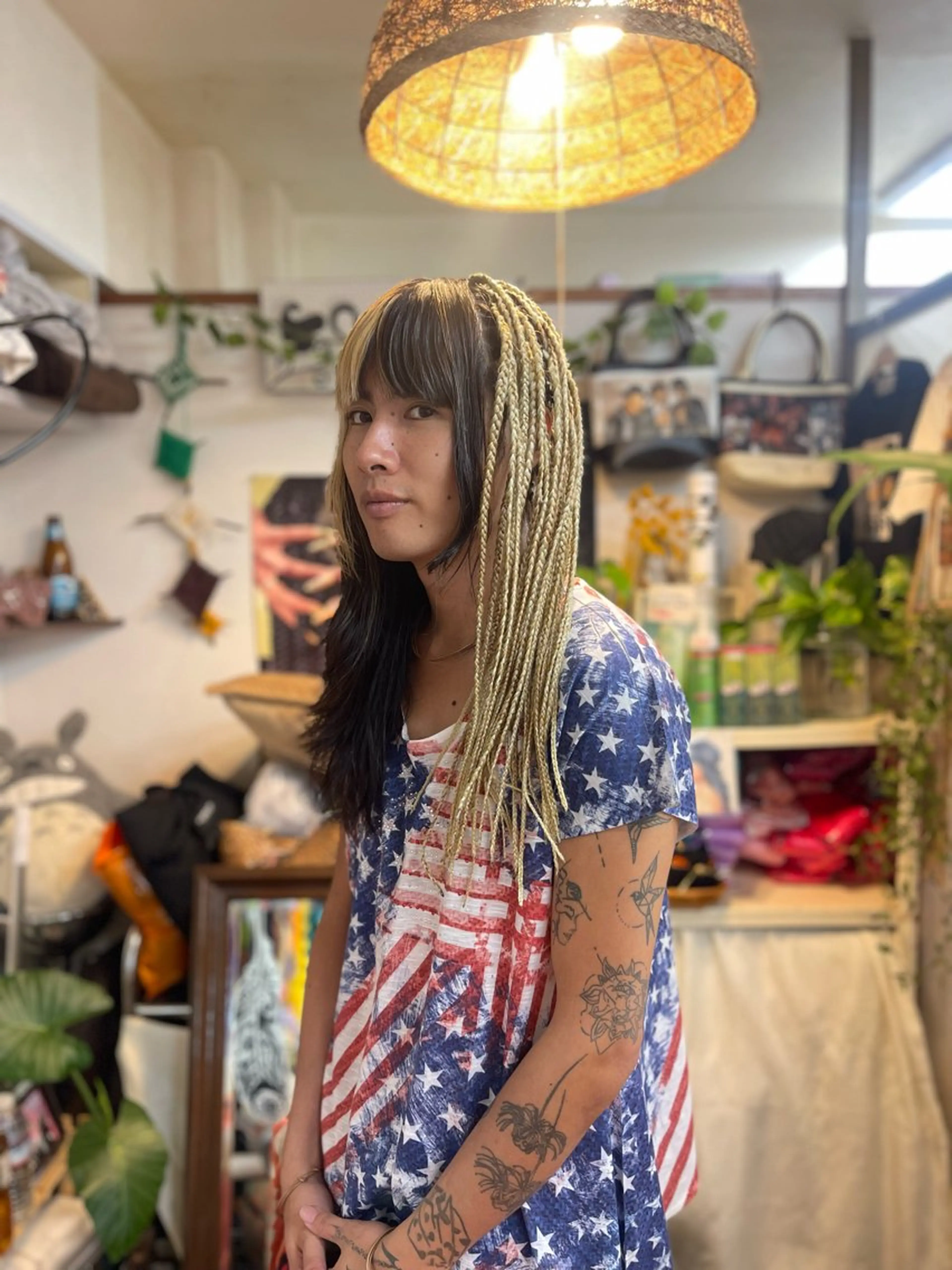 セミロング ヘアアレンジ エクステ scamp所属・scamp⭐️ さくらのヘアスタイル