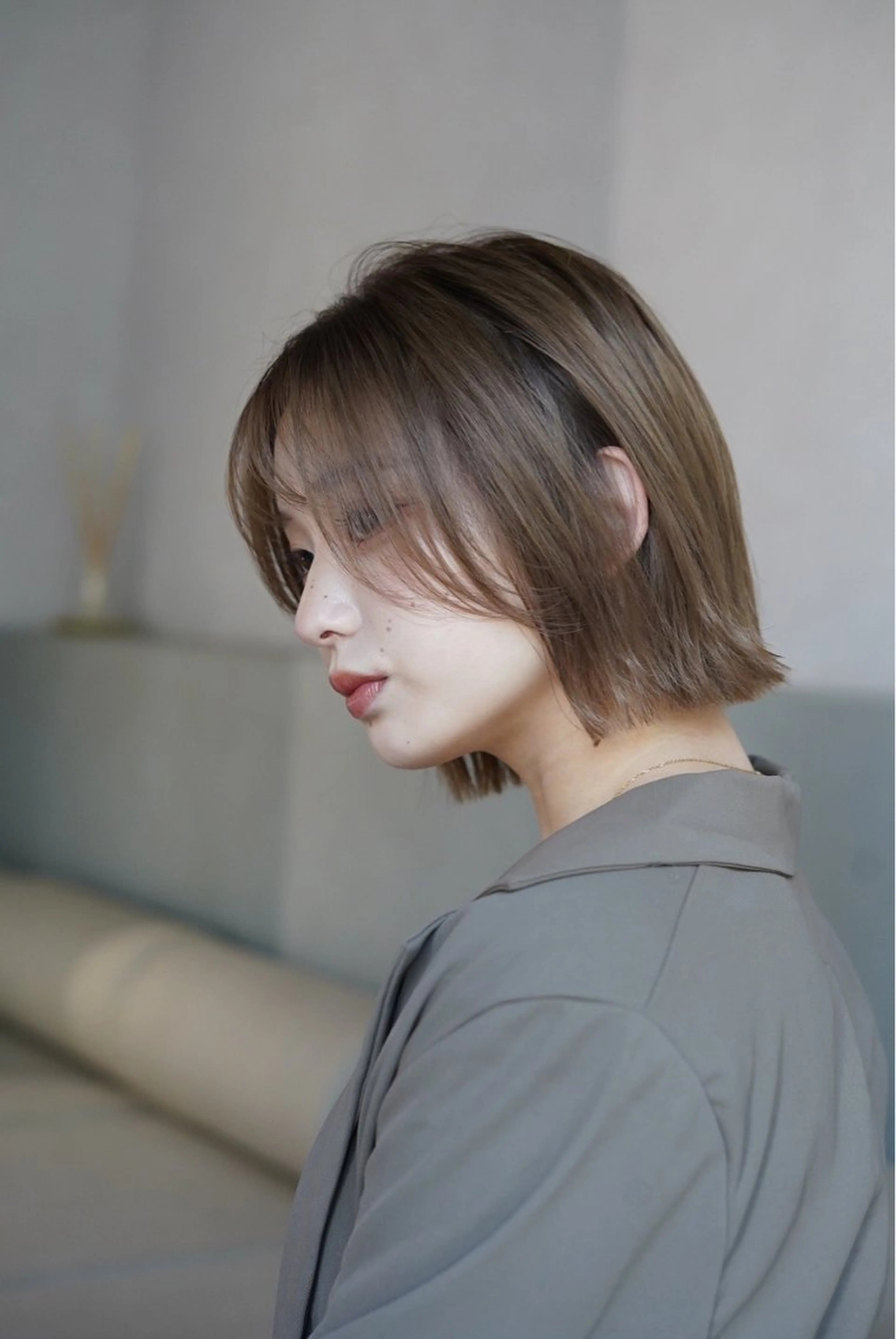 ショート 切りっぱなしボブ ボブ 栗原 瑞稀のヘアスタイル