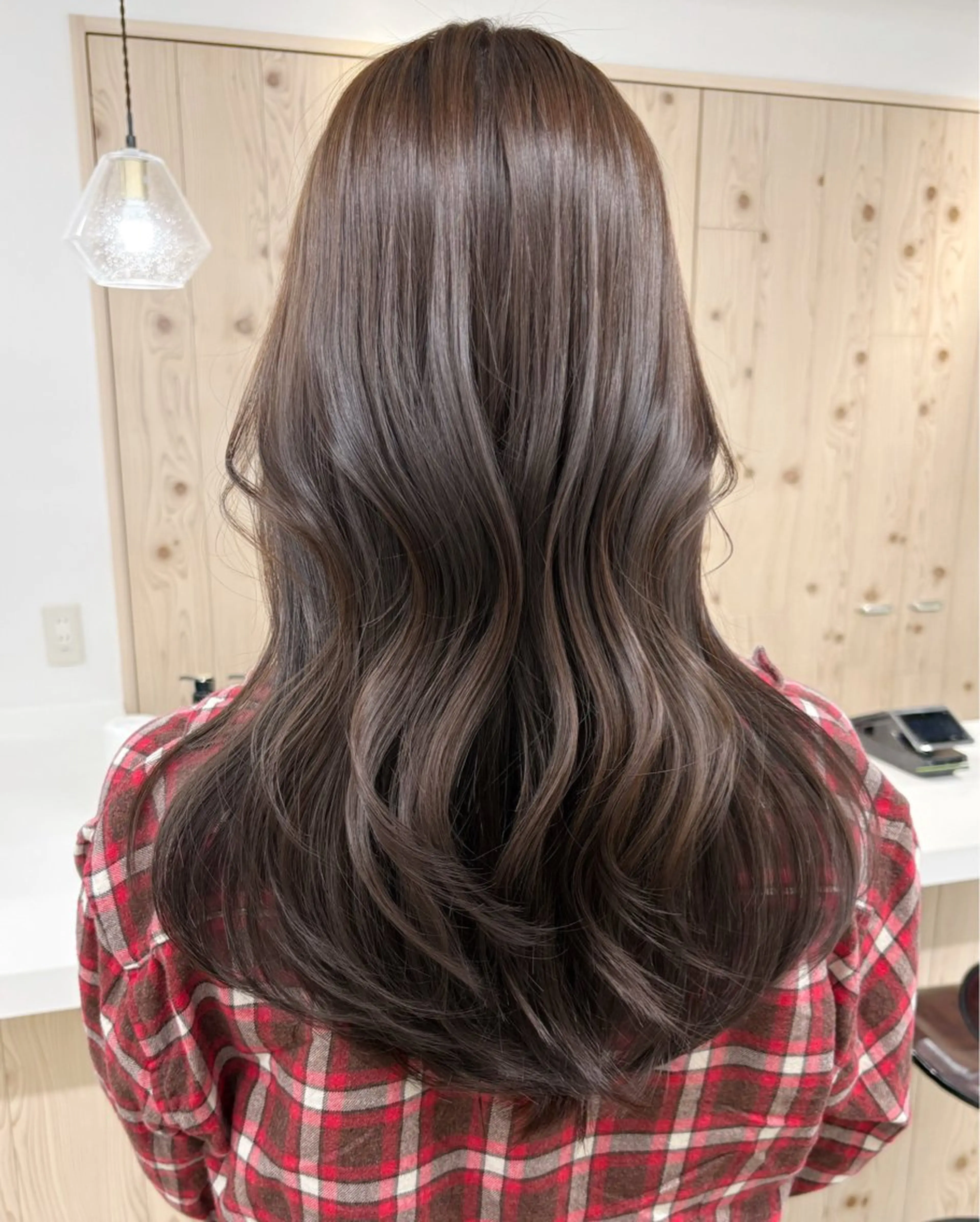 セミロング カラー カット ヘアカラー トリートメント ヘアセット 新宿/韓国ヘア/ 髪質改善ストレートのヘアスタイル