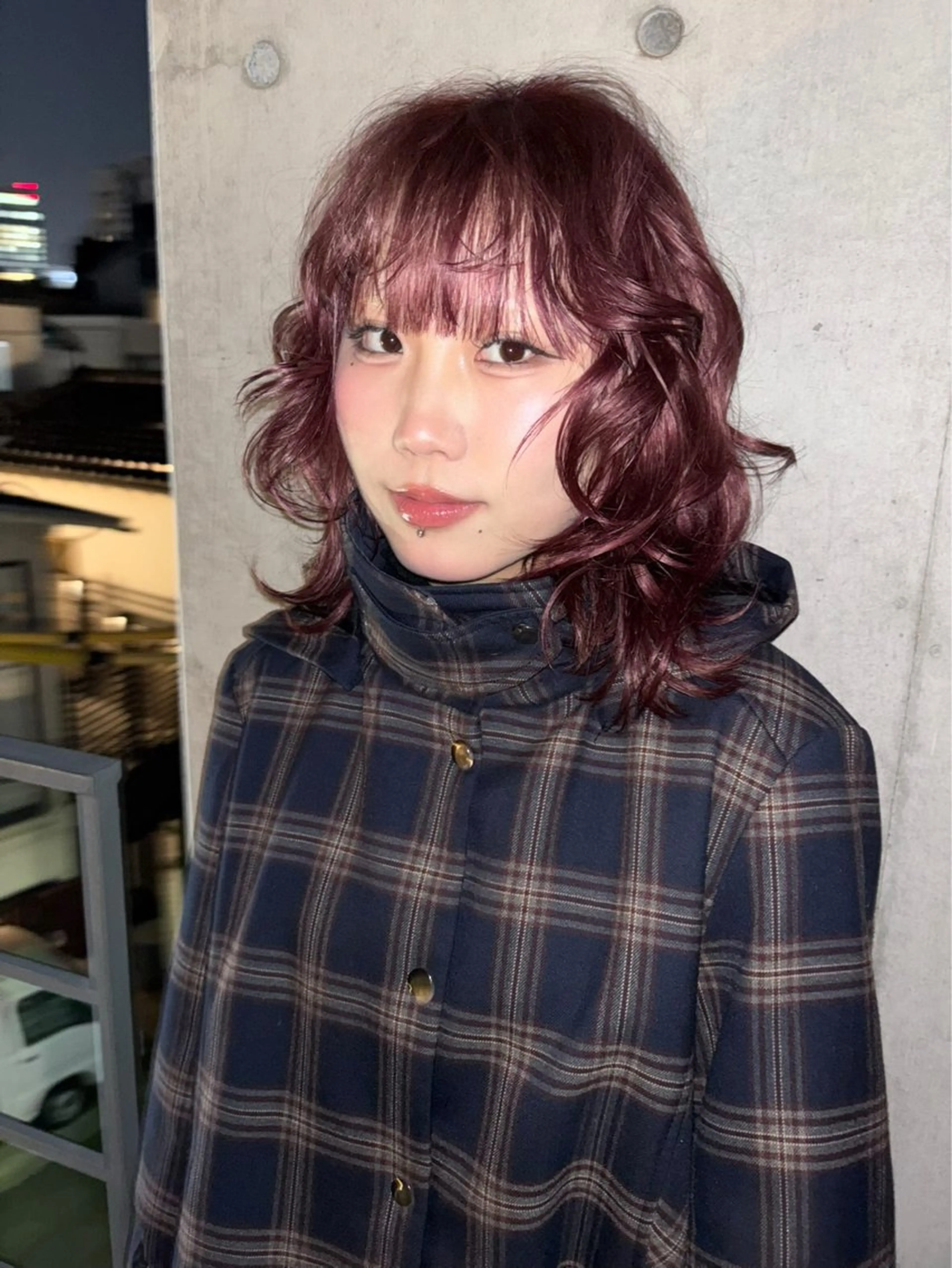 カラー レッドカラー ヘアカラー Uil所属・Anna⸝⸝⸝ഒ/ 二ュアンス/艶カラーのヘアスタイル