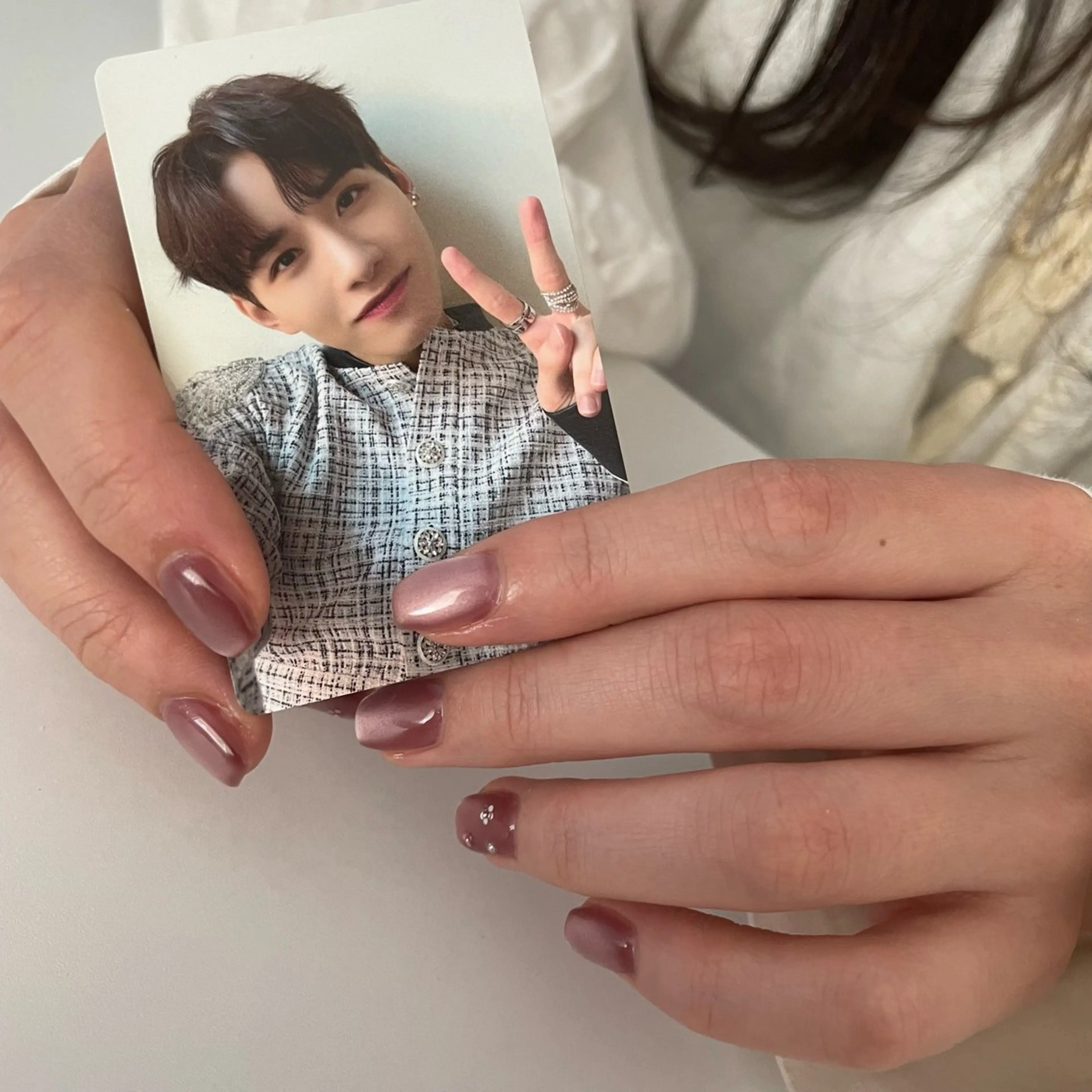 ネイル チークネイル フラッシュネイル ジェルネイル ハート ラメ(グリッター) Sugar. ひかり໒꒱˚.*のネイルデザイン