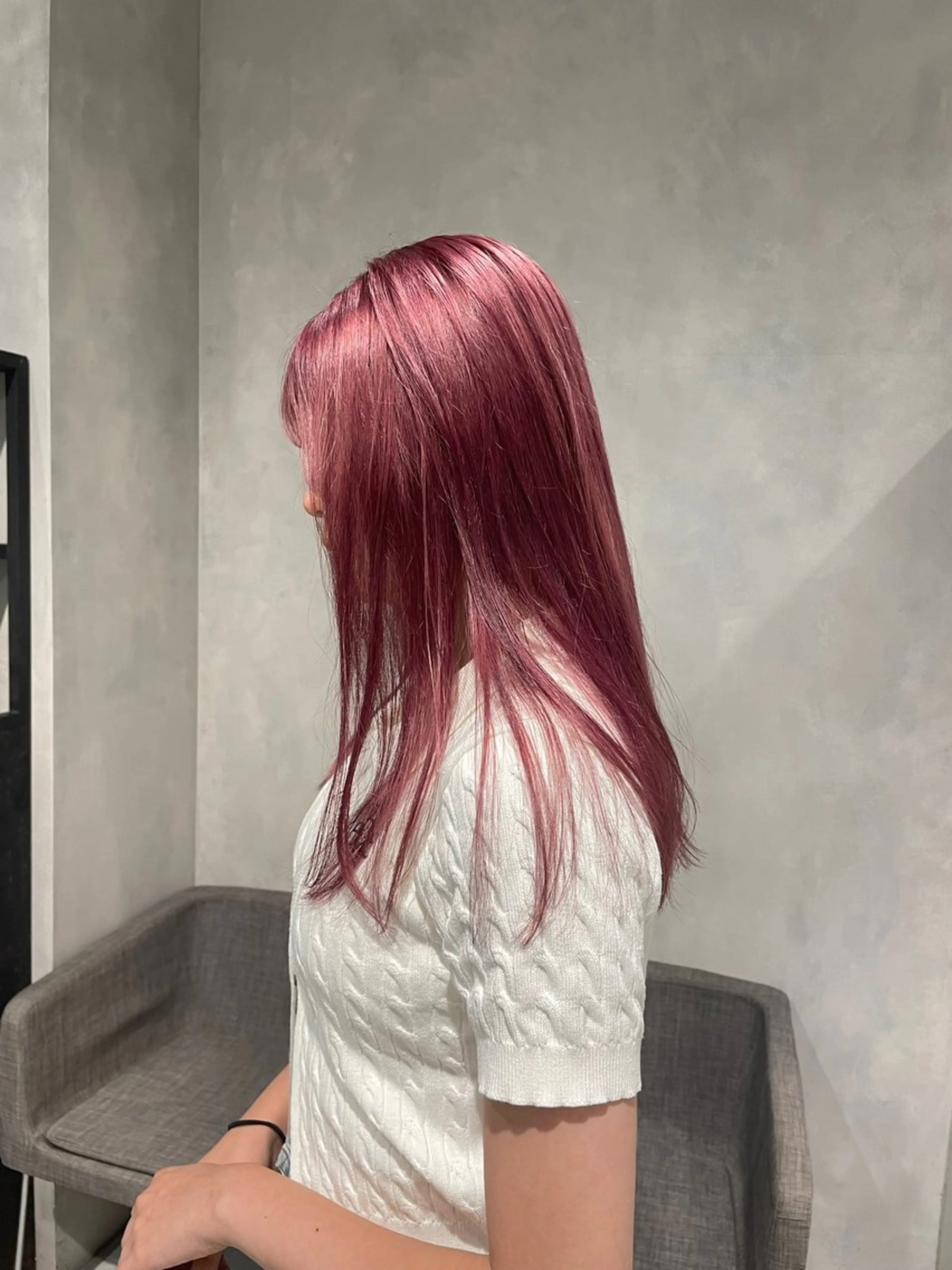 ロング カラー ブリーチ ダブルカラー ピンクカラー 優斗/メンズ/ フェード/パーマのヘアスタイル