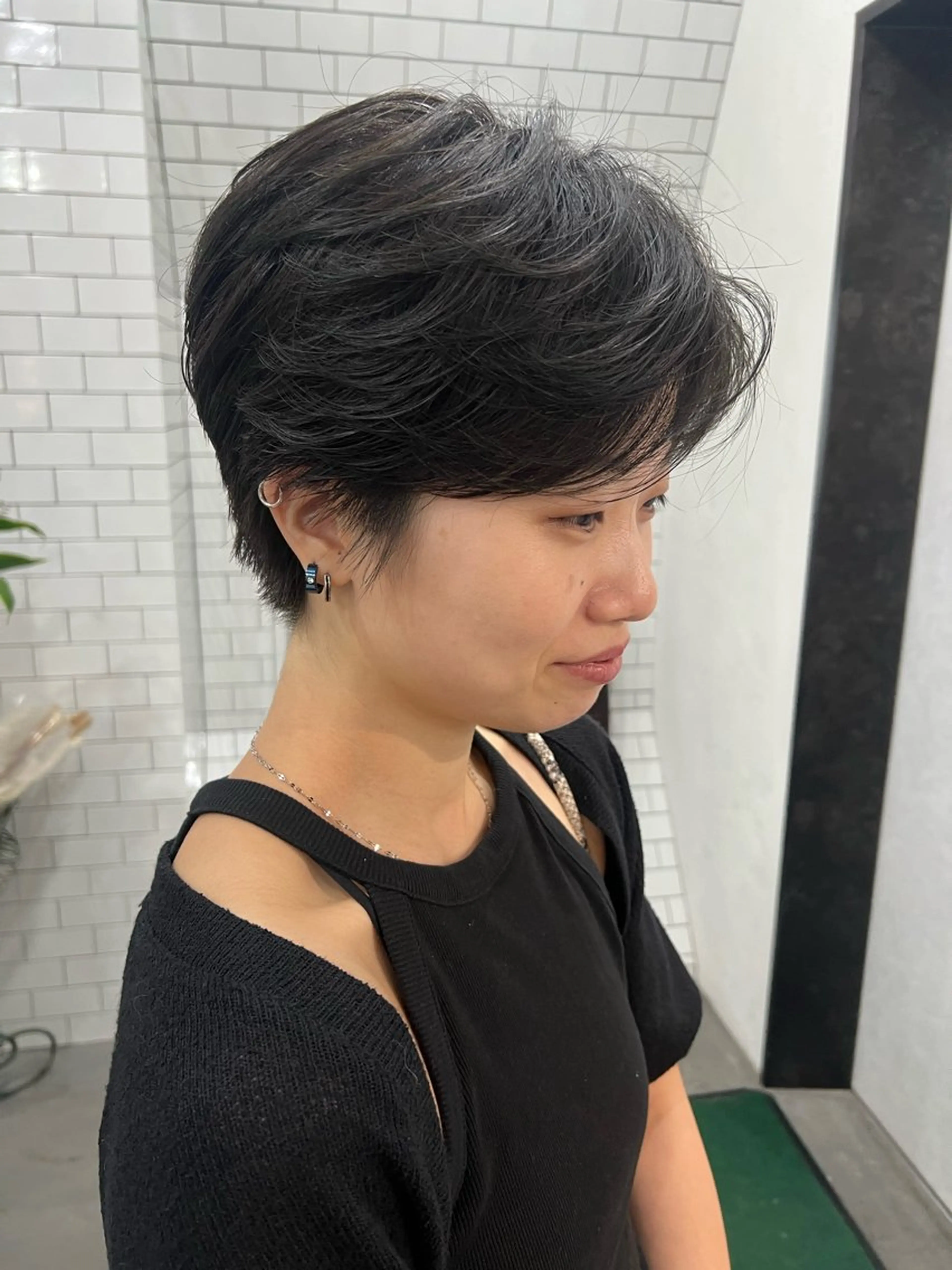 ショート カット 紙屋町ショート /ボブ　パーマ河内蓮のヘアスタイル