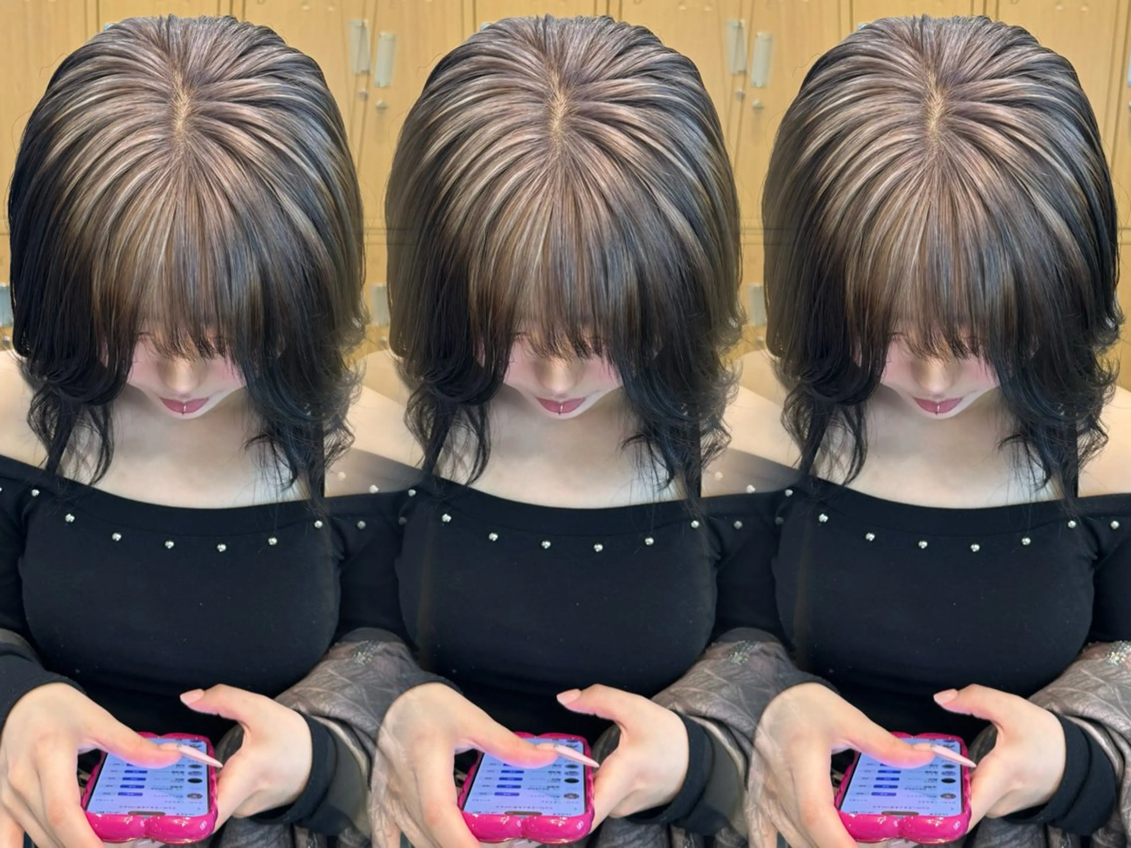 ロング ヘアカラー トリートメント 横浜🍒ルーツカラー エクステ／RIEのヘアスタイル