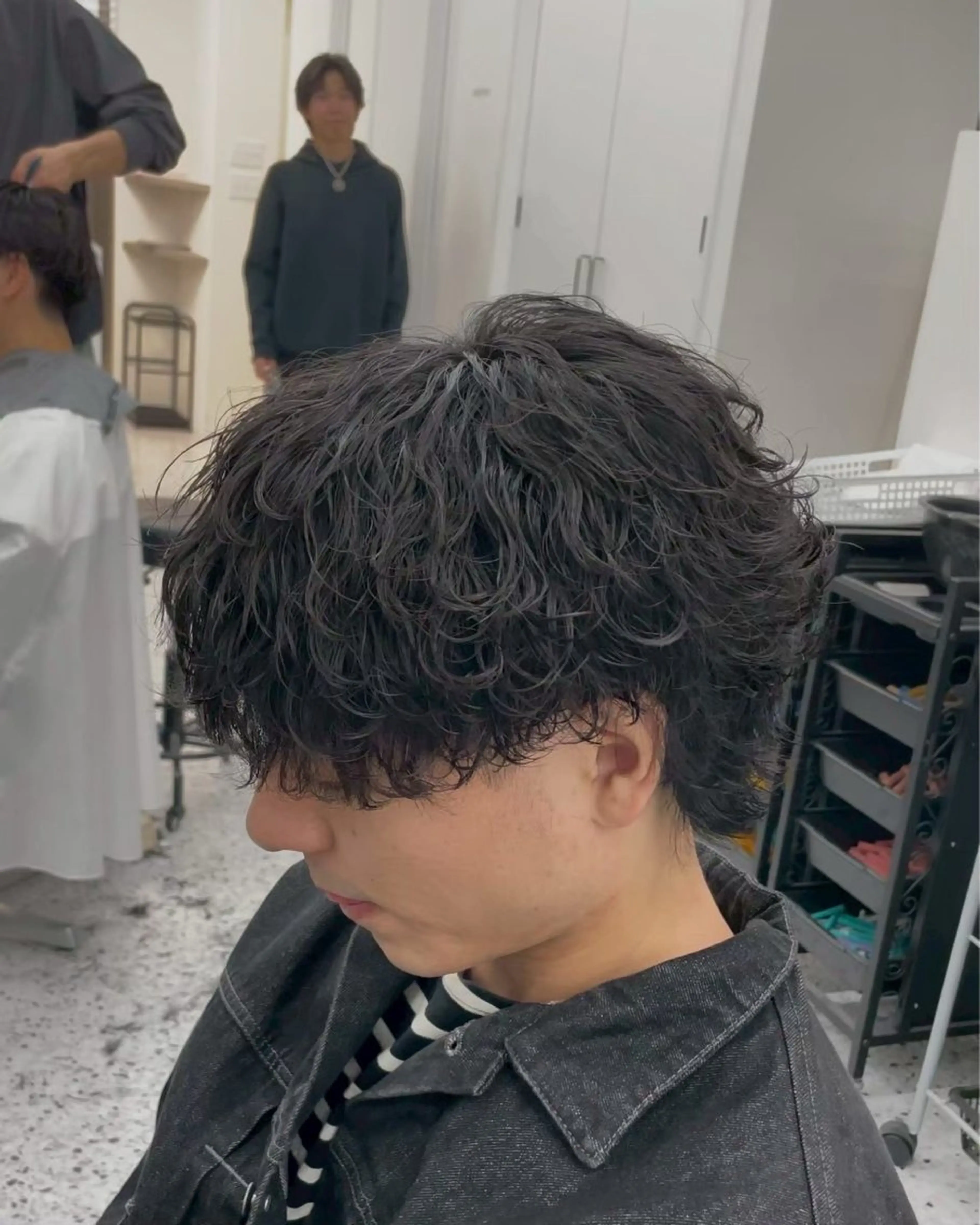 ショート カラー パーマ ACE men's salon 名駅店所属・✨️メンズ特化波巻き ツイスパ✨️松本真生のヘアスタイル