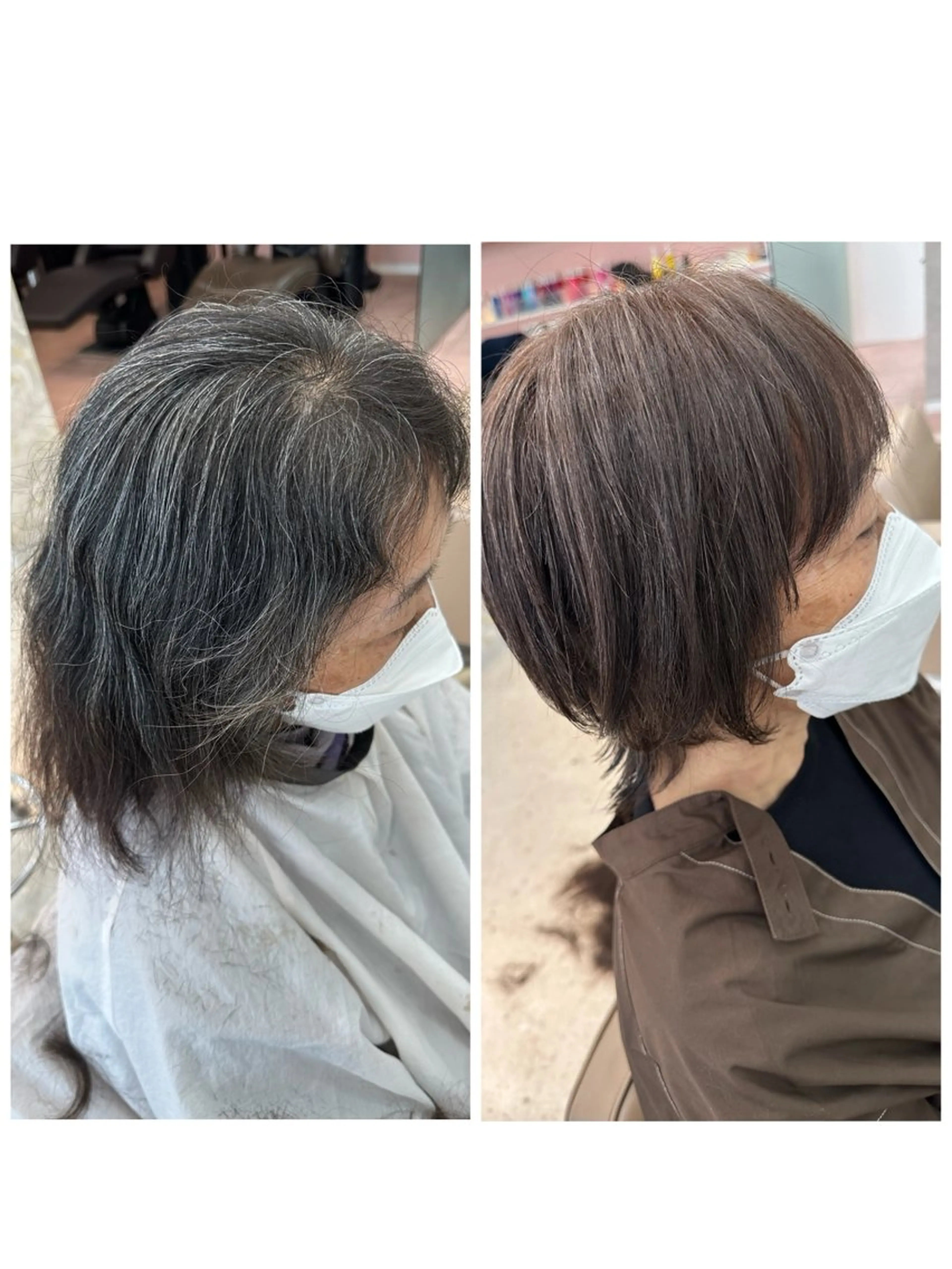 ショート カラー くせ毛 縮毛矯正 CoReまぁくん 癖毛お悩み専門のヘアスタイル