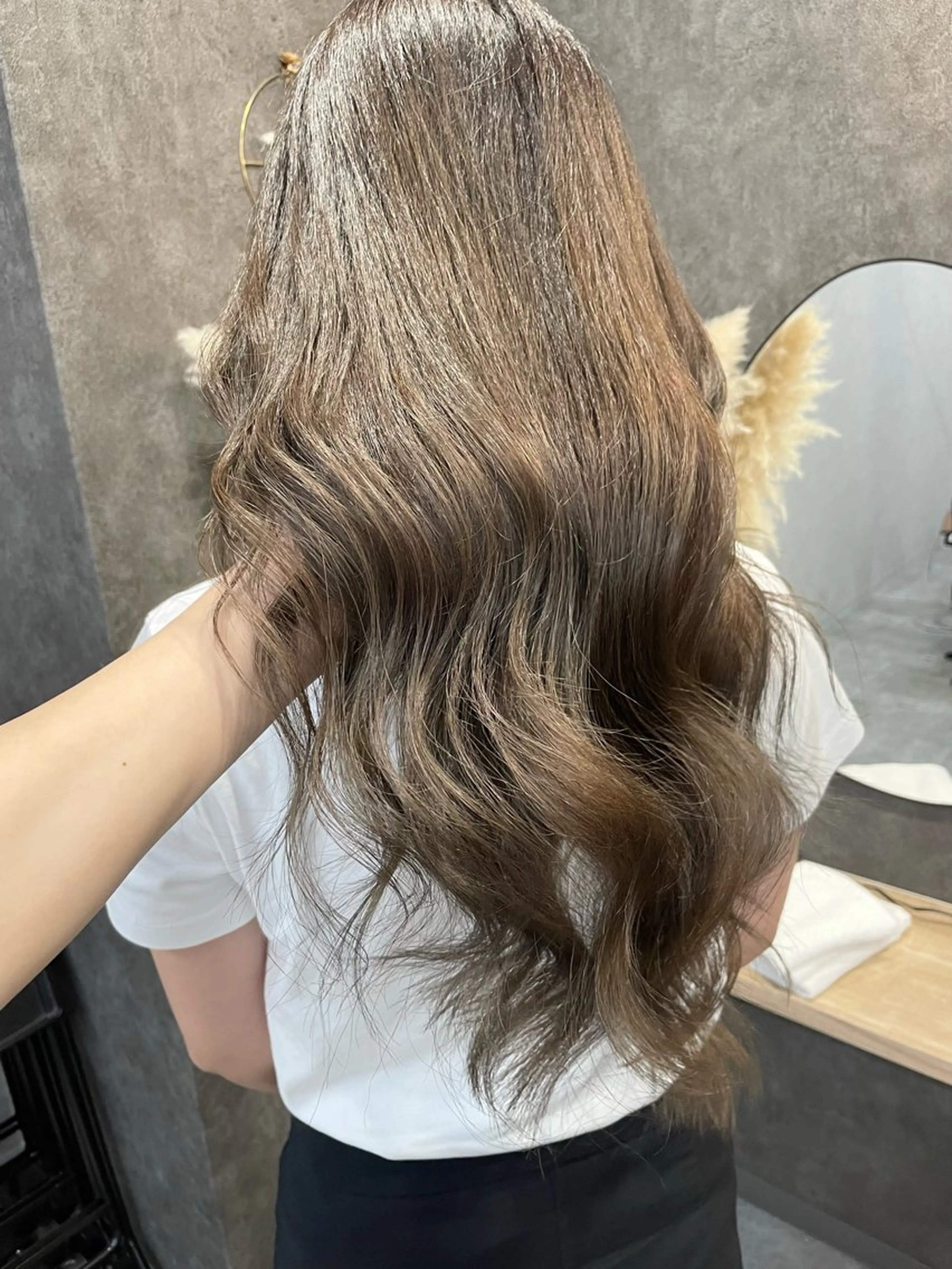 ロング カラー カット ヘアカラー トリートメント いなみね はるきのヘアスタイル