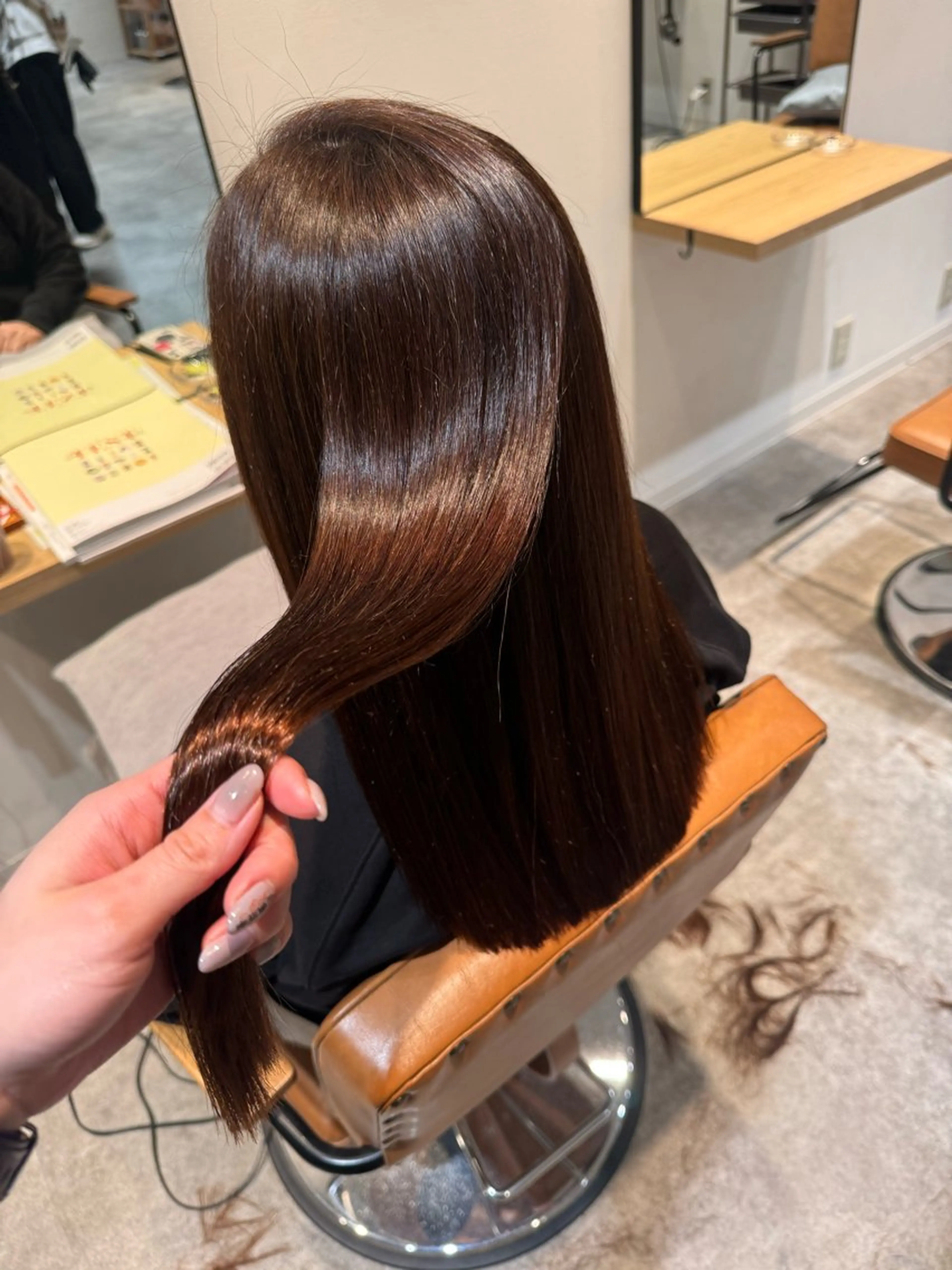 ロング パーマ 髪質改善 縮毛矯正 カット 縮毛矯正 オスズ 🎀´-のヘアスタイル