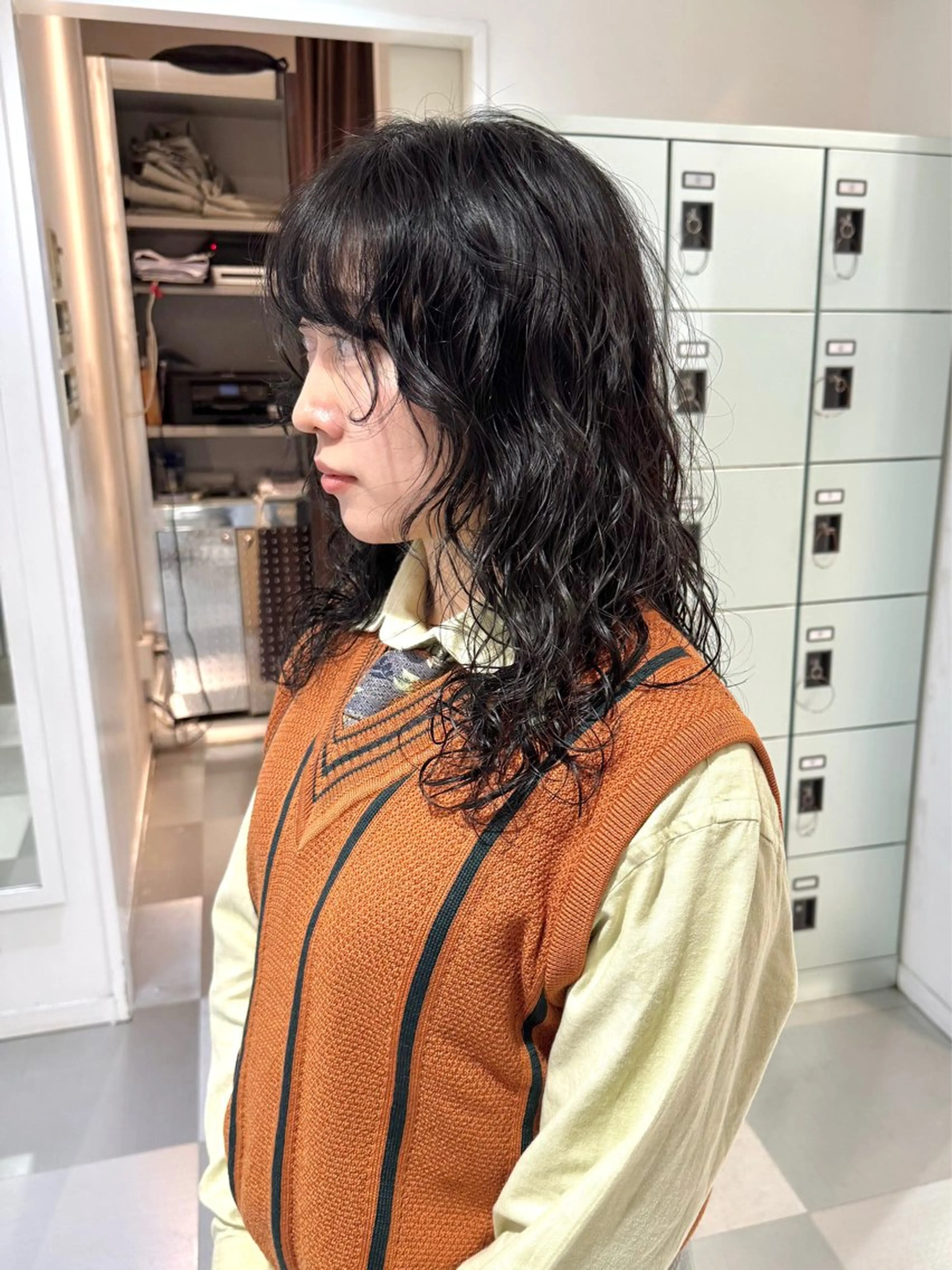 ロング カラー パーマ ロング デジタルパーマ 🌀ボブ　萩原　龍のヘアスタイル