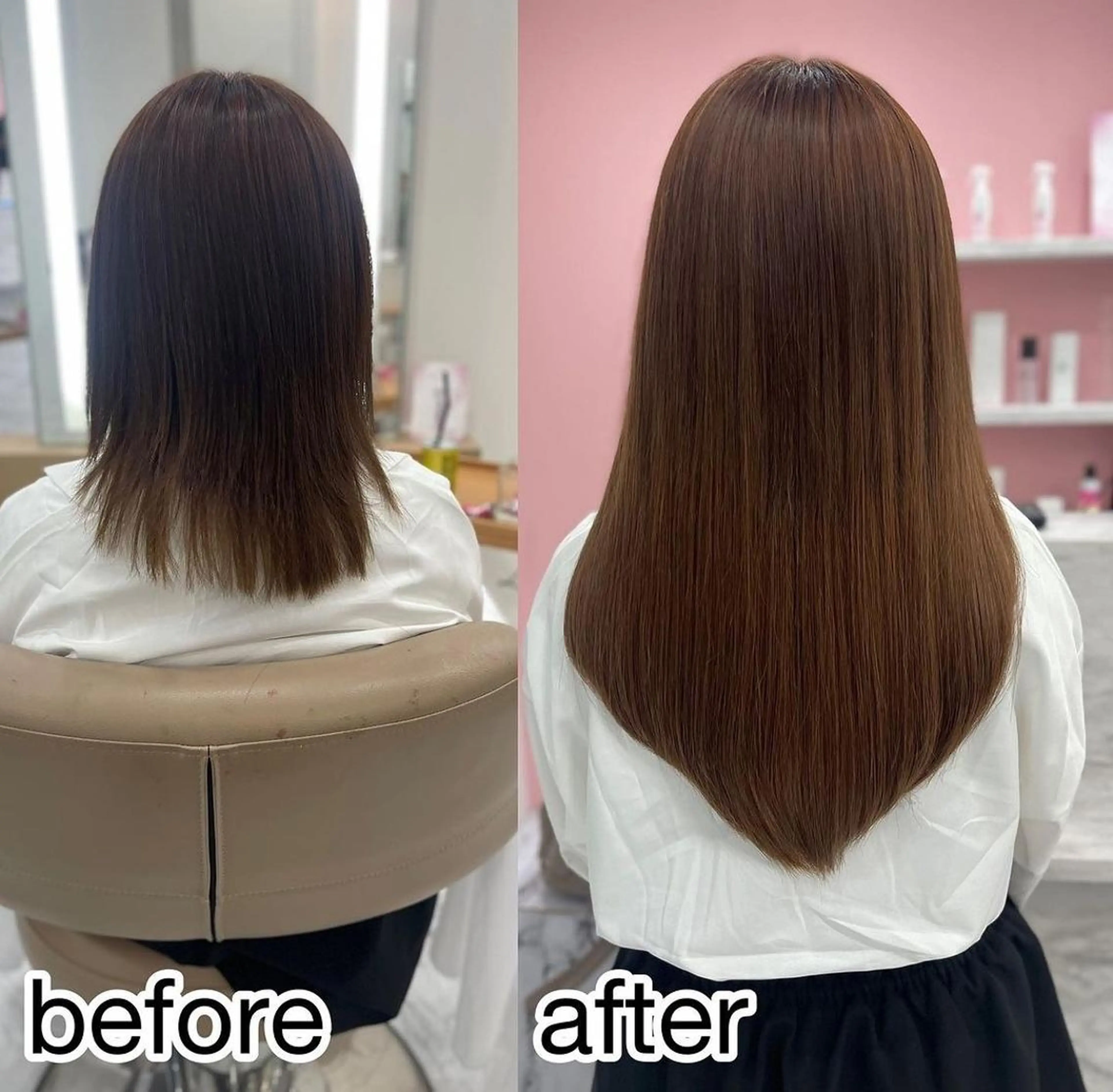 カラー セミロング 桃屋 桃屋のヘアスタイル