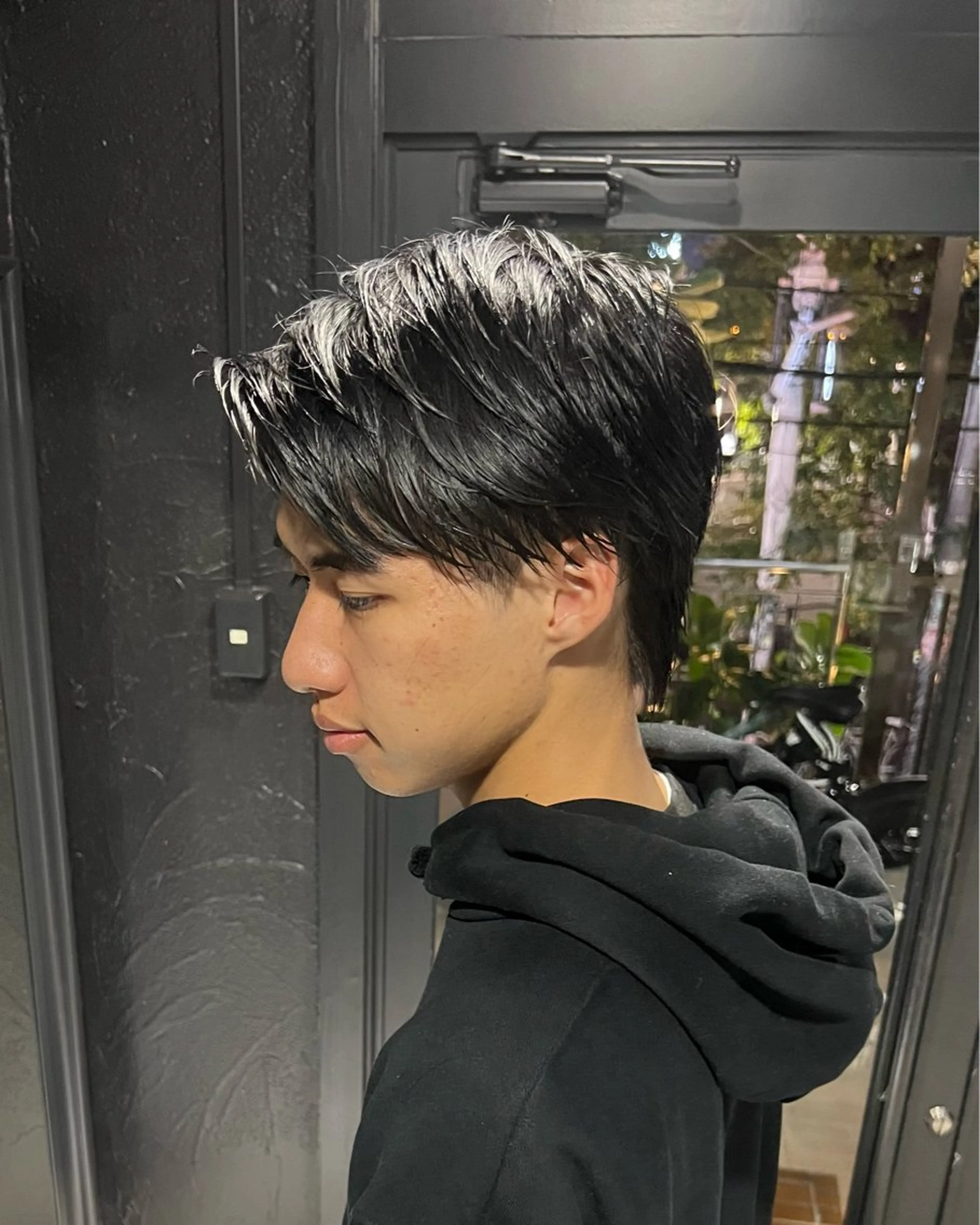 ショート パーマ メンズ メンズパーマ メンズウルフカット ウルフカット カット パーマ 【フェザーパーマ】 【縮毛矯正】鶴田文のヘアスタイル