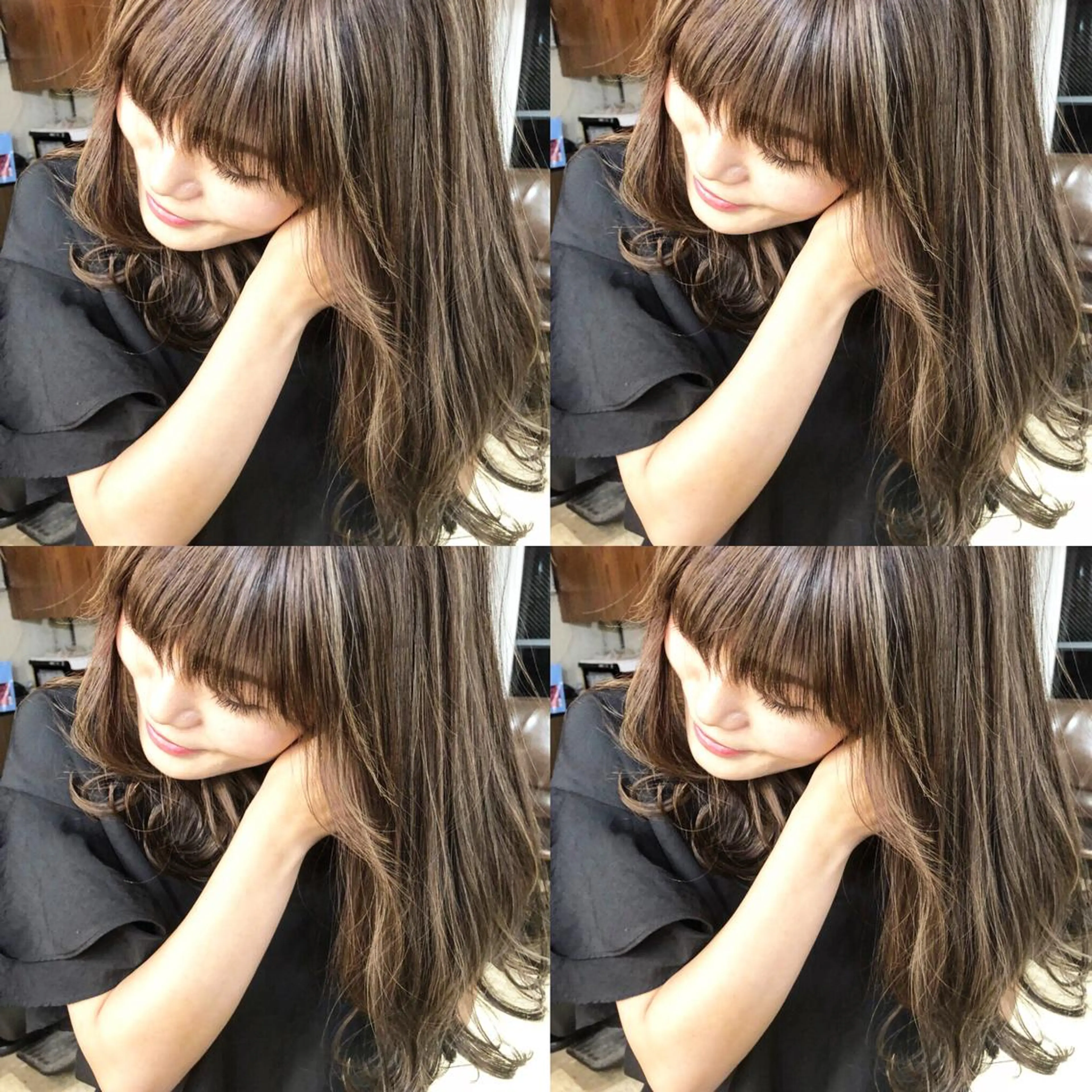 ロング カラー パーマ ヘアアレンジ メンズ キッズ ネイル マツエク・マツパ メンズハイライト ハイライトカラー ハイライト カット ヘアカラー トリートメント ヘッドスパ 韓国風×透明感カラー 髪質改善オタベシンヤのヘアスタイル