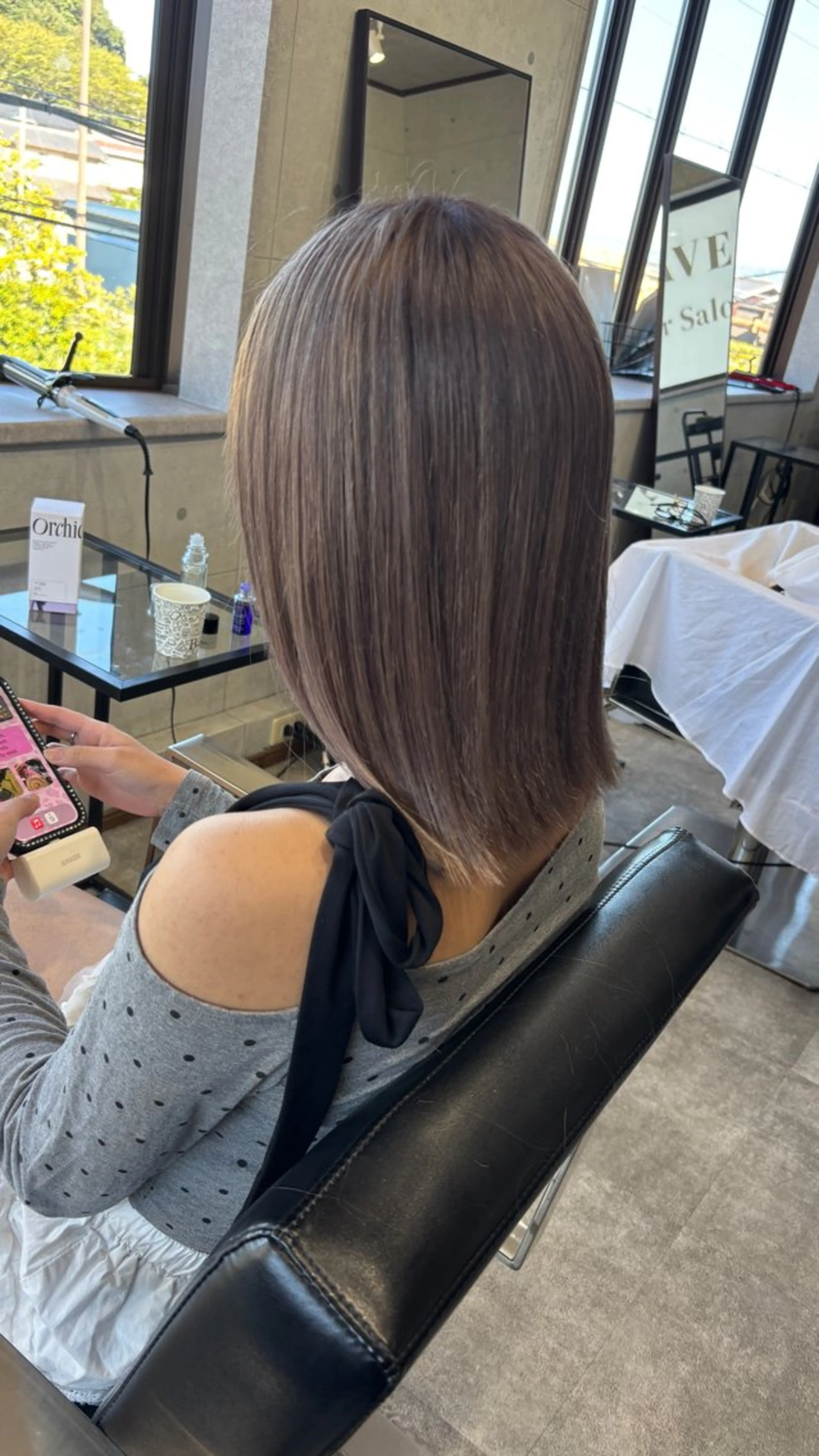 ミディアム ショートボブ ボブ ハイライト 髪質改善 レイヤーカット マツパ REVE所属・REVE美容室 REVEマツエクのヘアスタイル