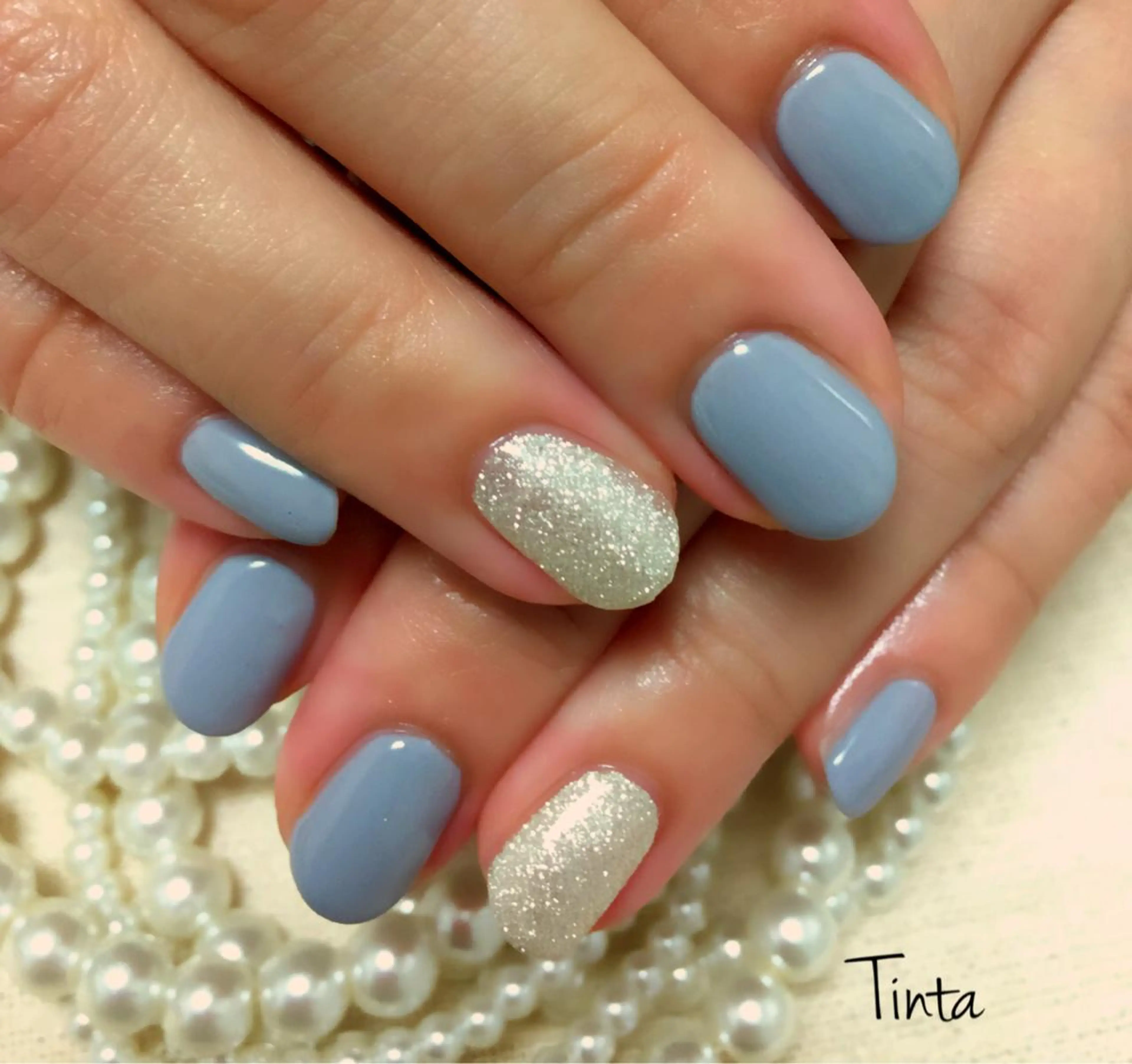 ネイル シルバー 馬場 典子のネイルデザイン