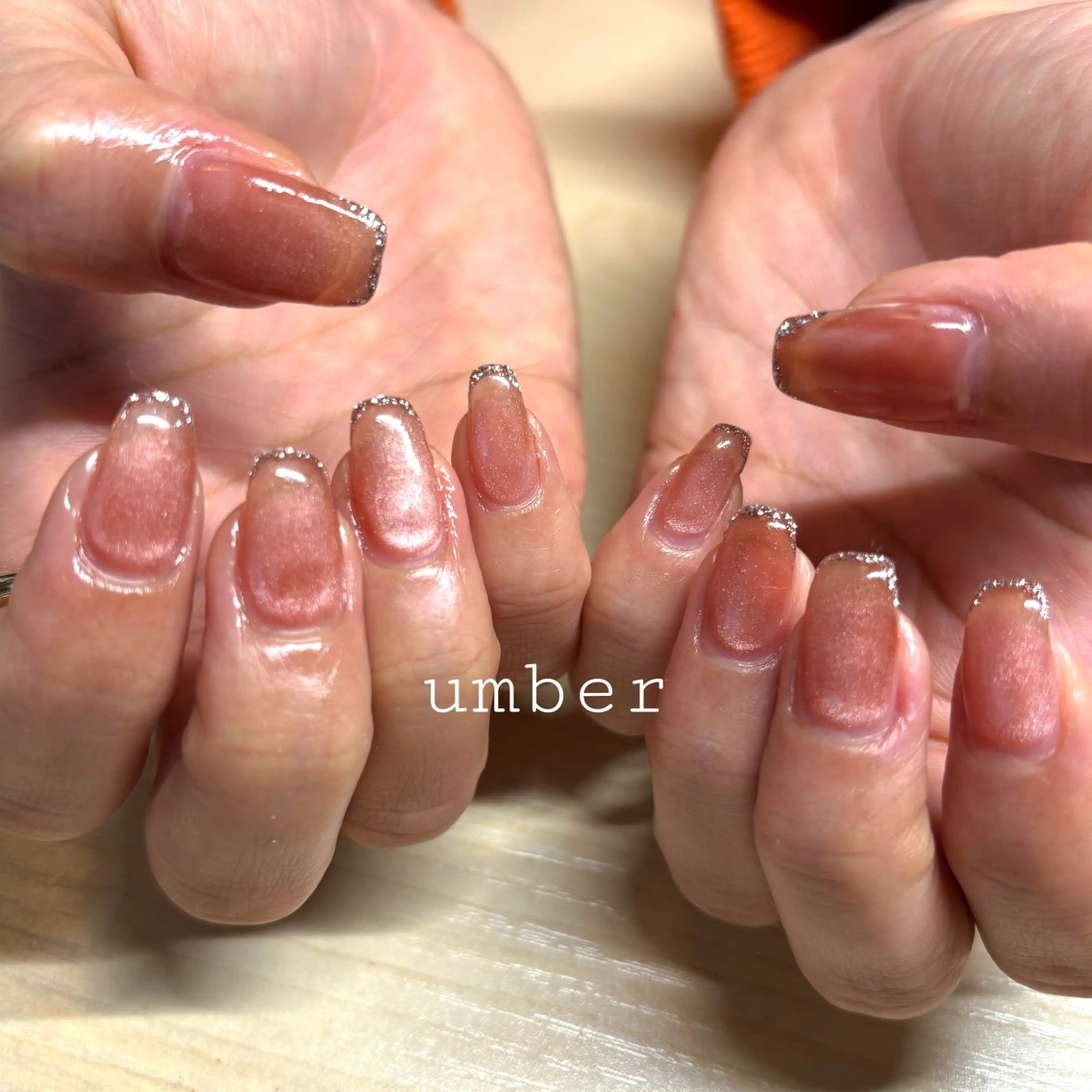 ネイル ハンドネイル umber 三茶1分のネイルデザイン