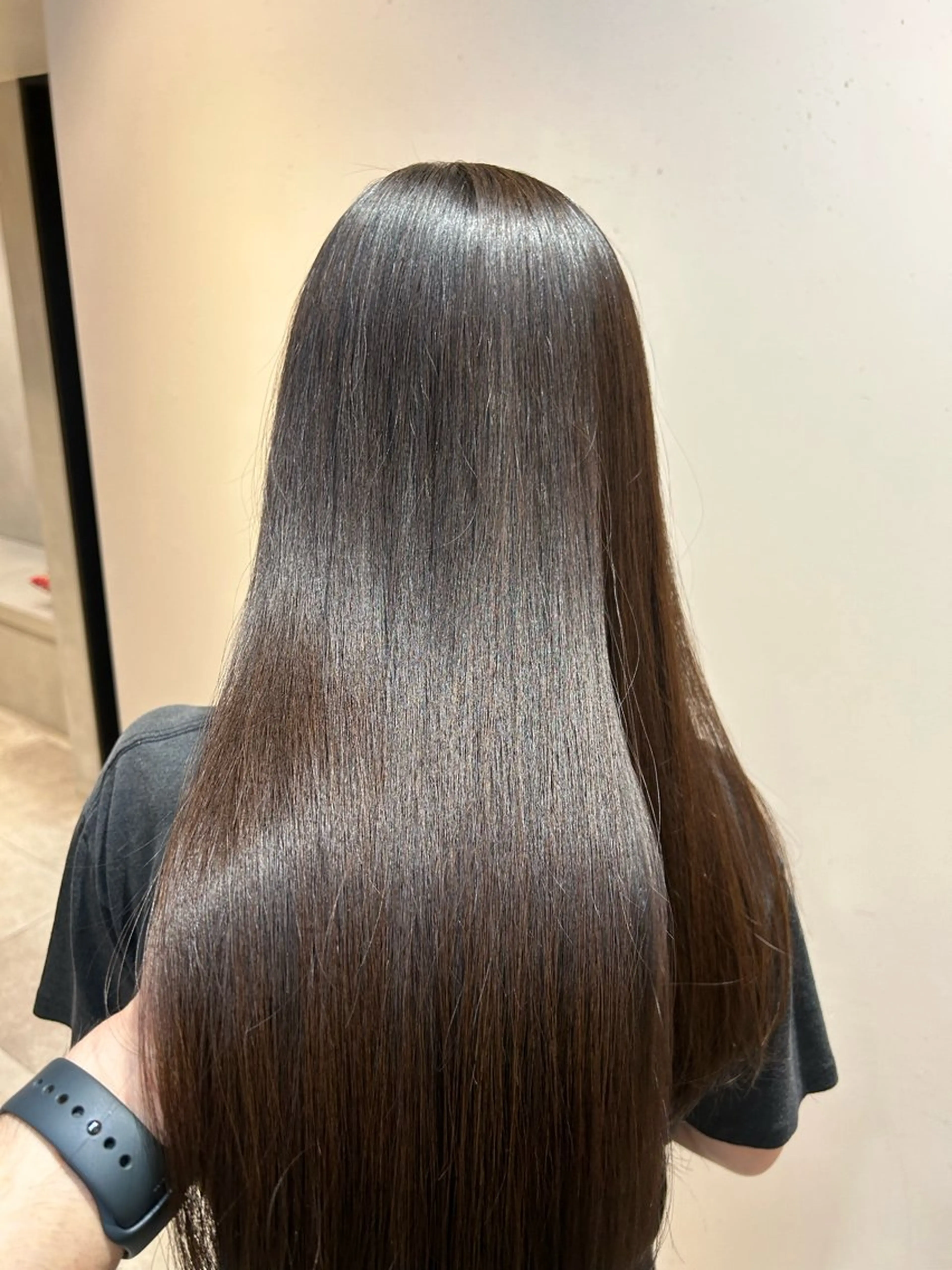 ロング ボブ ハイライト 髪質改善 レイヤーカット 髪質改善×艶髪　斉藤 勝のヘアスタイル