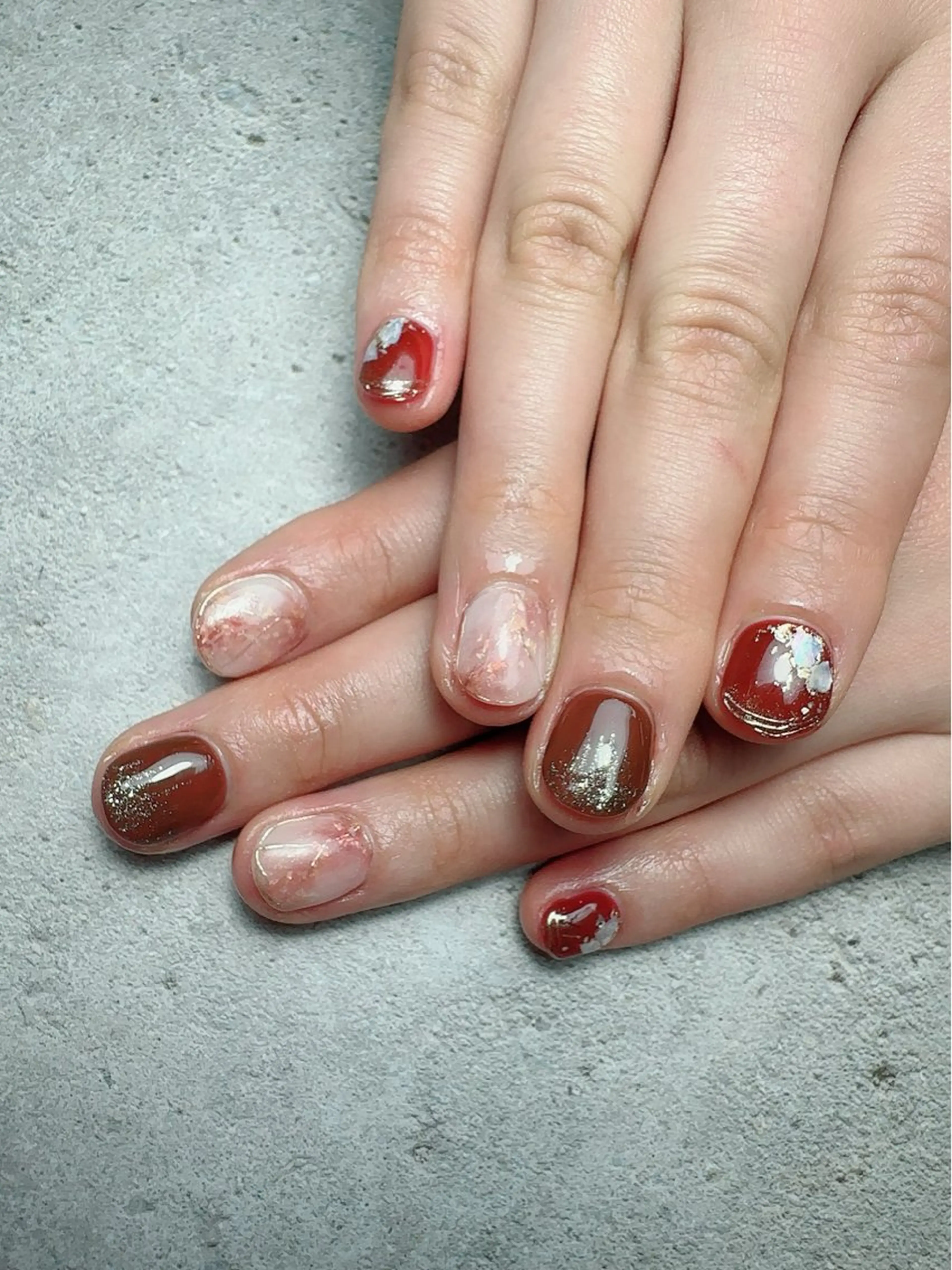 ネイル アートネイル ハート マグネットネイル 持ち込み ニュアンスネイル ハンドネイル Nailsalon Mimiy..♡のネイルデザイン