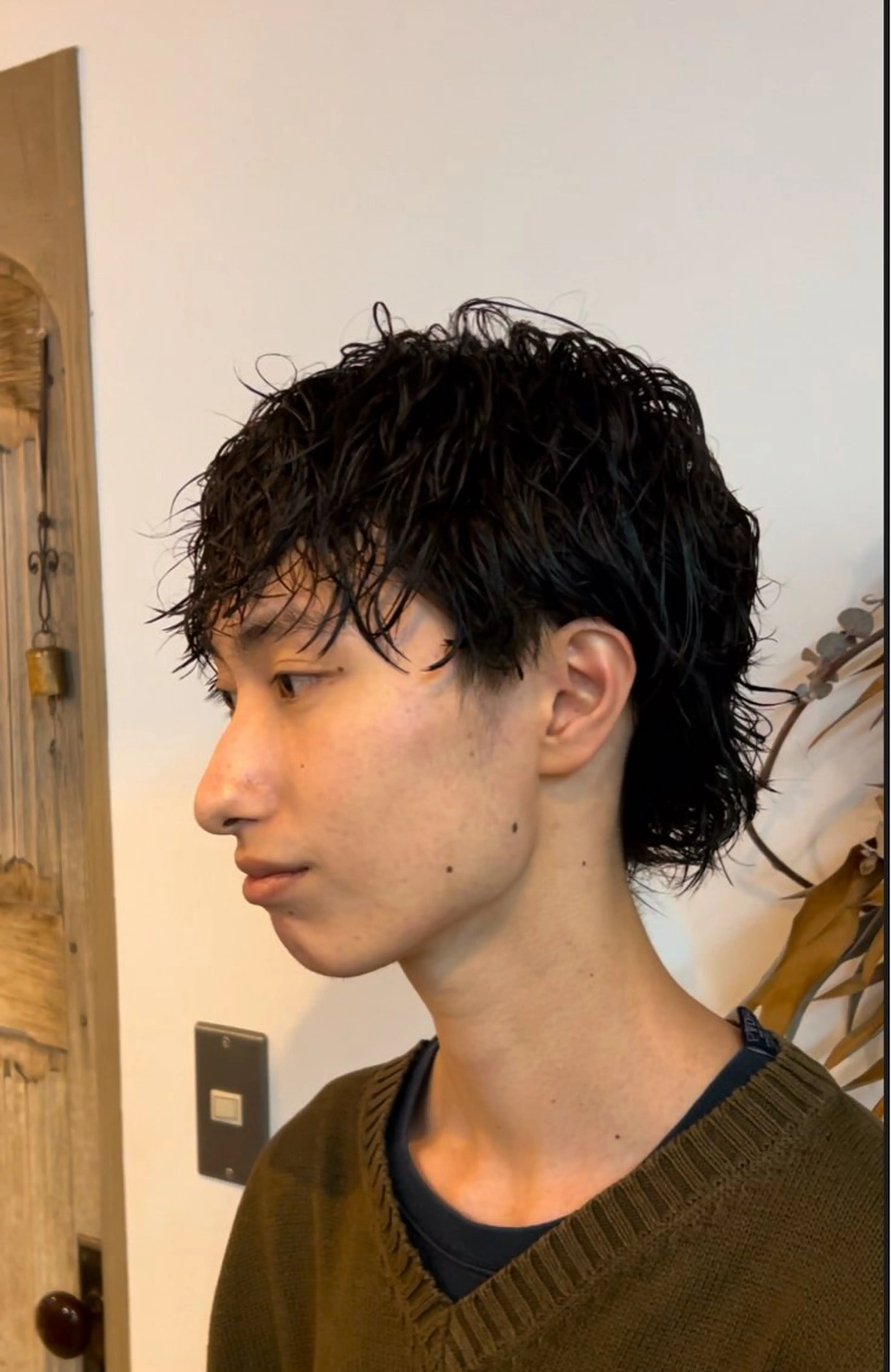 ショート パーマ メンズ メンズパーマ プードルパーマ シャドーパーマ プードルパーマ 上原 心のヘアスタイル