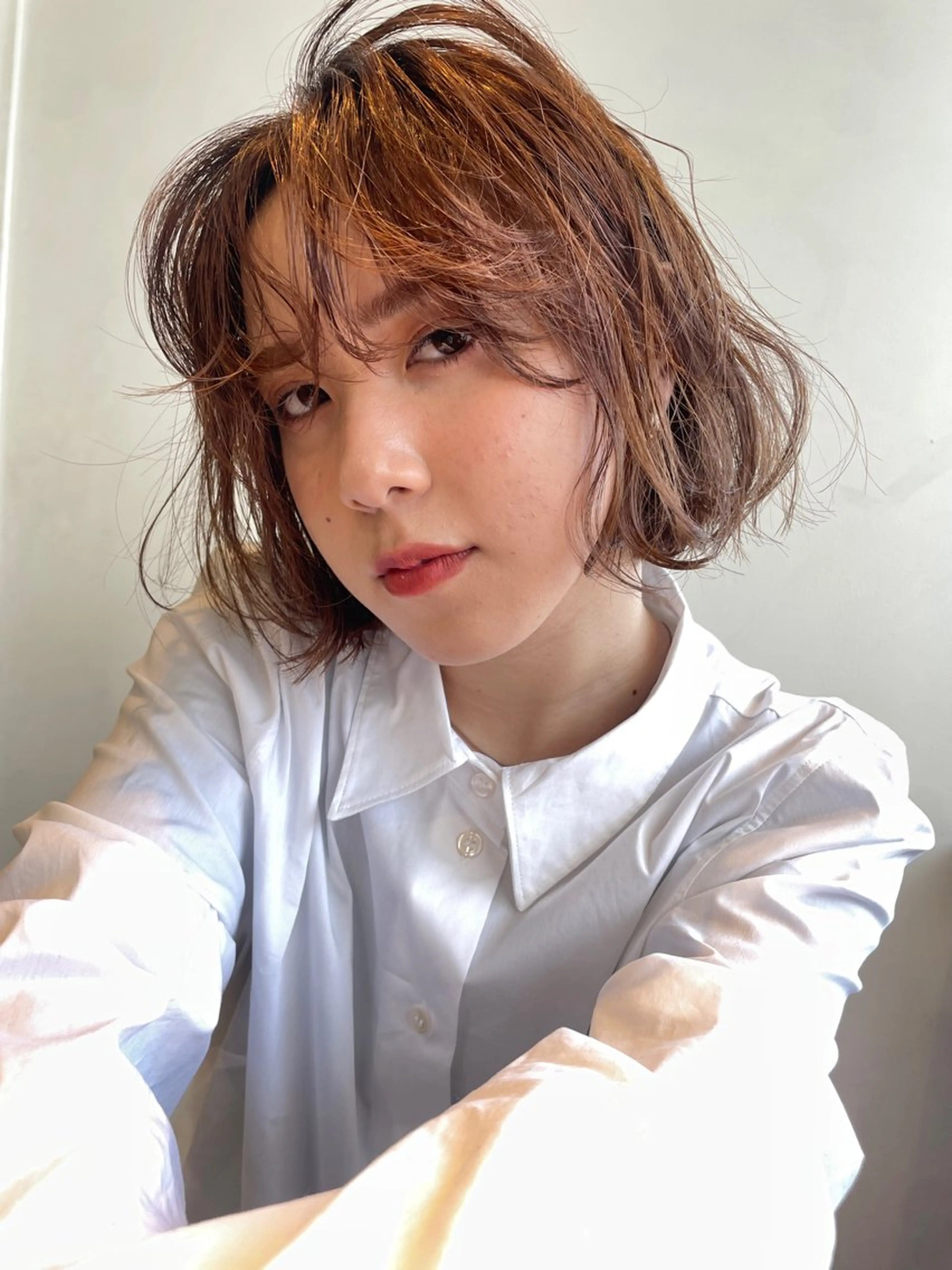 ショート カラー パーマ レイヤー／似合わせ TAKUYAのヘアスタイル