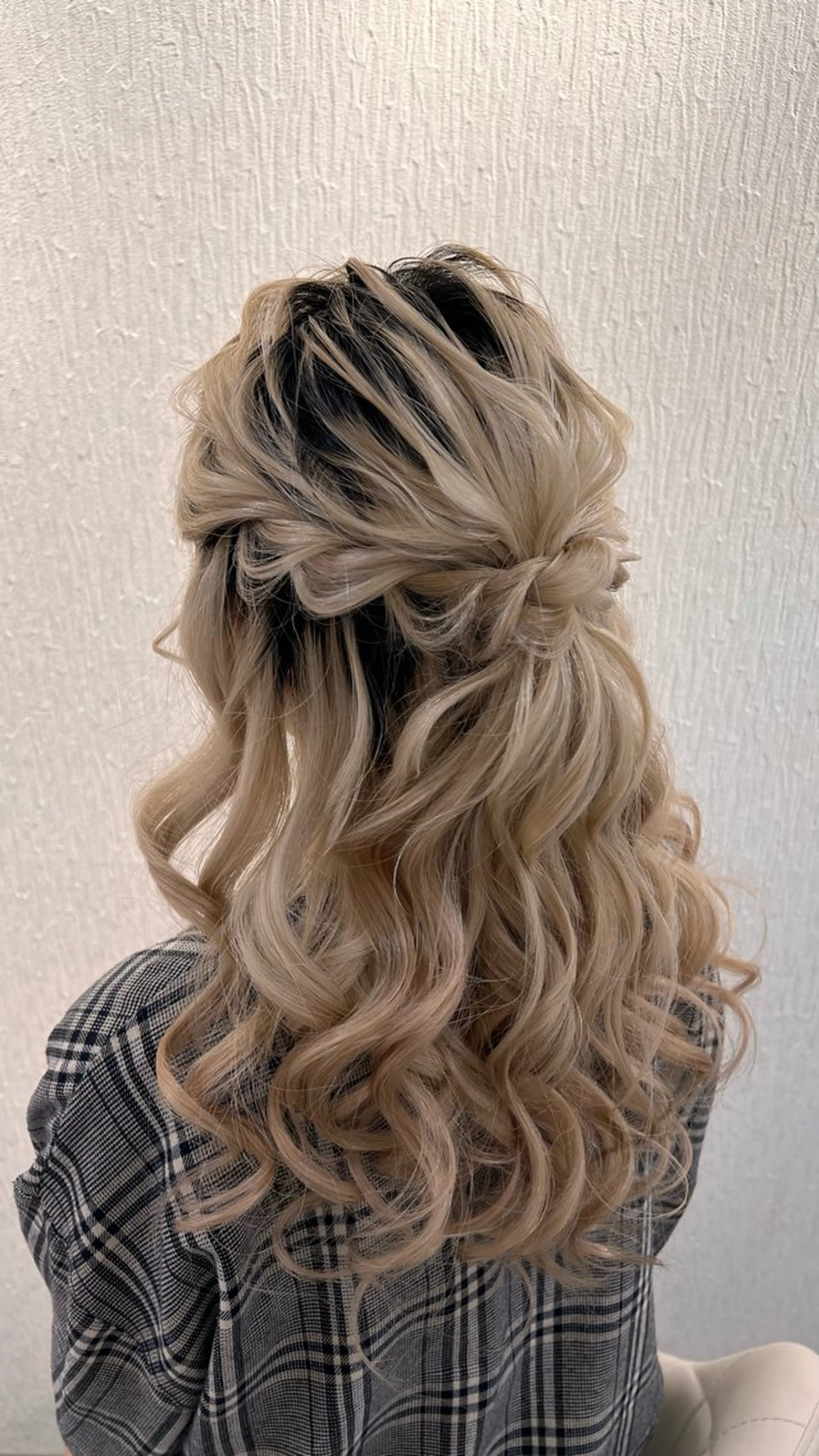 ロング ヘアアレンジ ハーフアップ カラー/ヘアセット Nanami💗のヘアスタイル