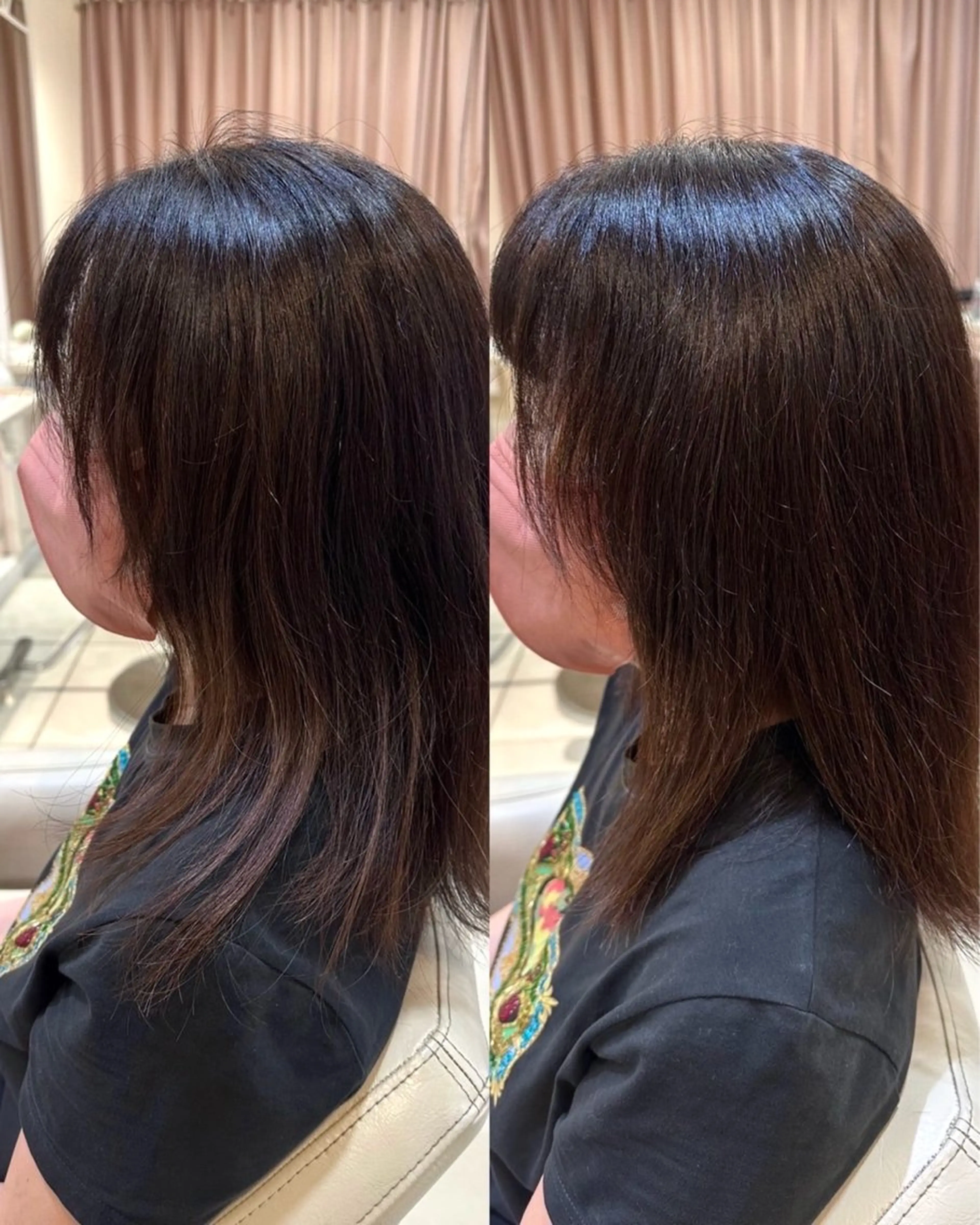 セミロング ツヤ重視 ワンカラー🫧Mioのヘアスタイル