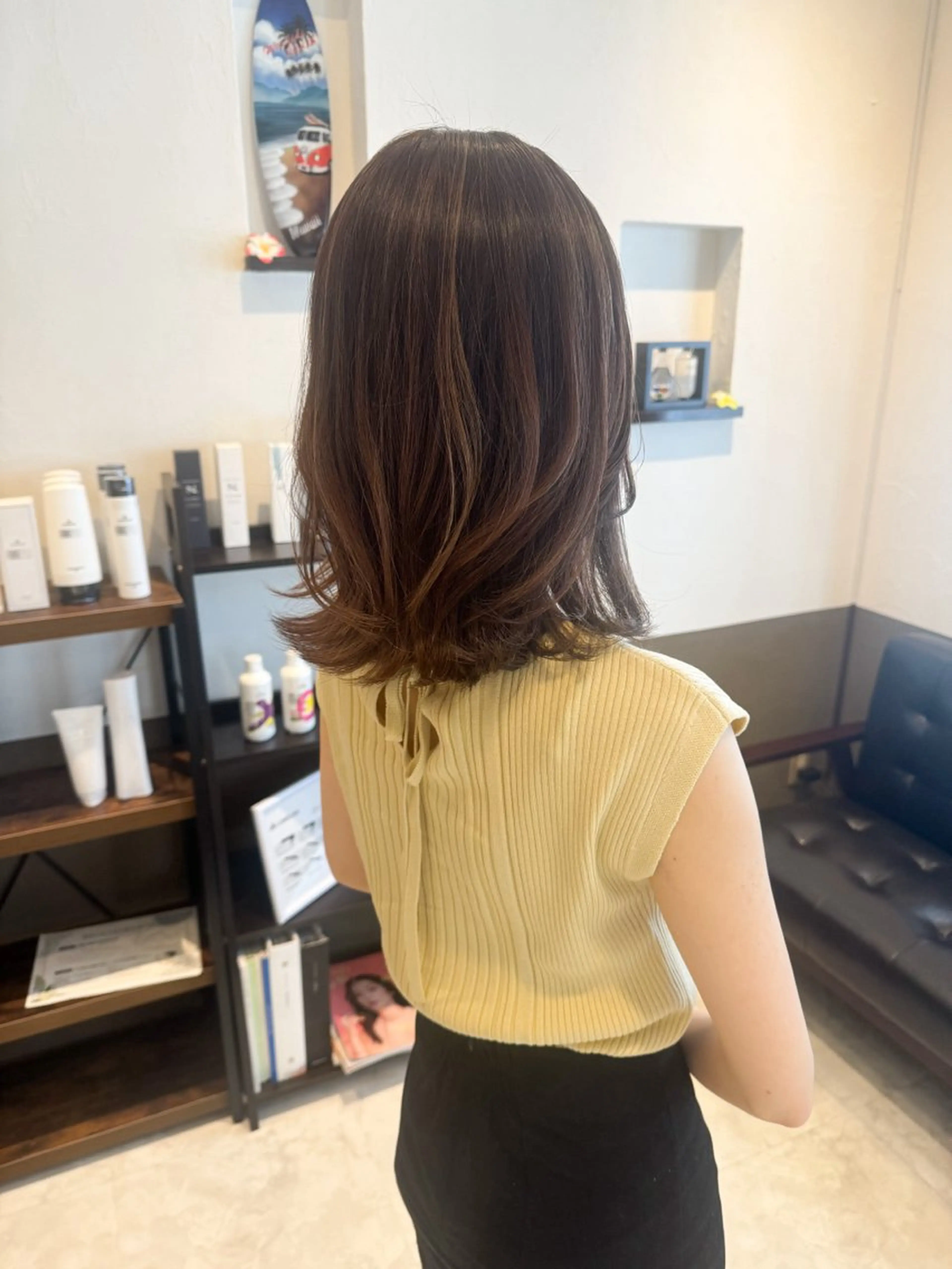 ミディアム カラー 坂井田 浩樹のヘアスタイル