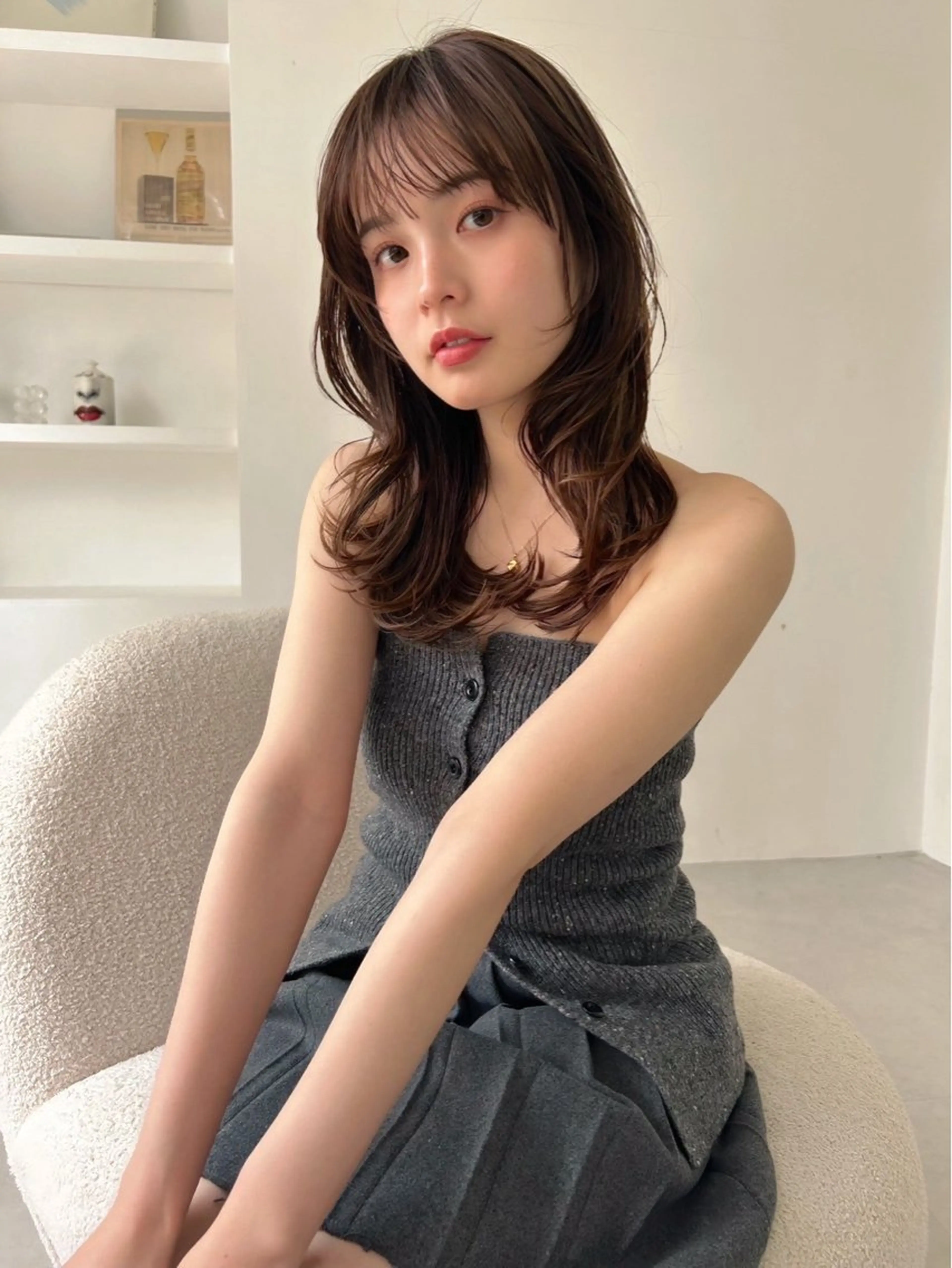 ロング カット トリートメント レディースカット🎀 NANAHAのヘアスタイル