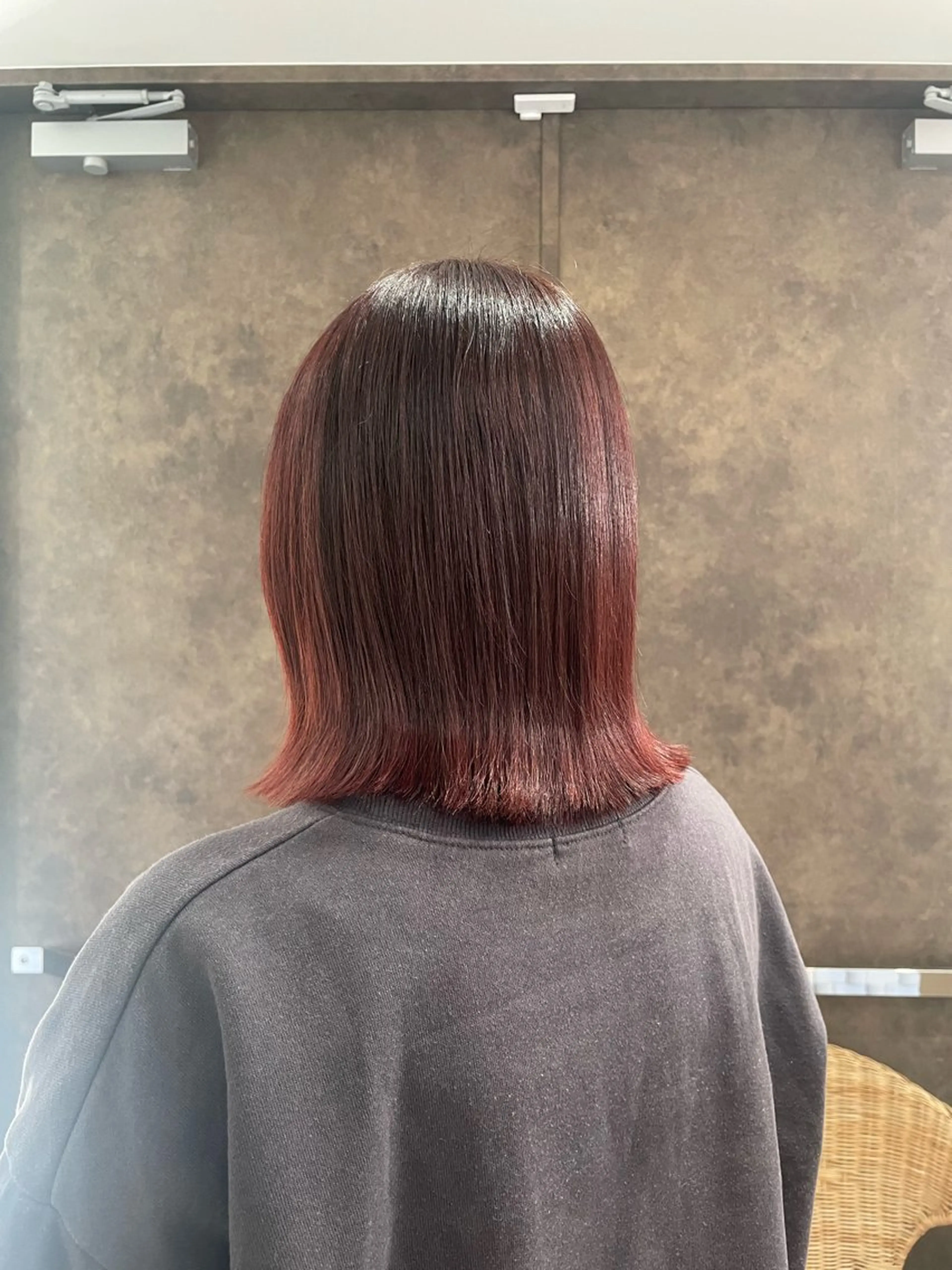 ミディアム カラー ブリーチ ブリーチなしカラー ヘアカラー トリートメント 艶髪ブリーチカラー /府中/Mizukiのヘアスタイル