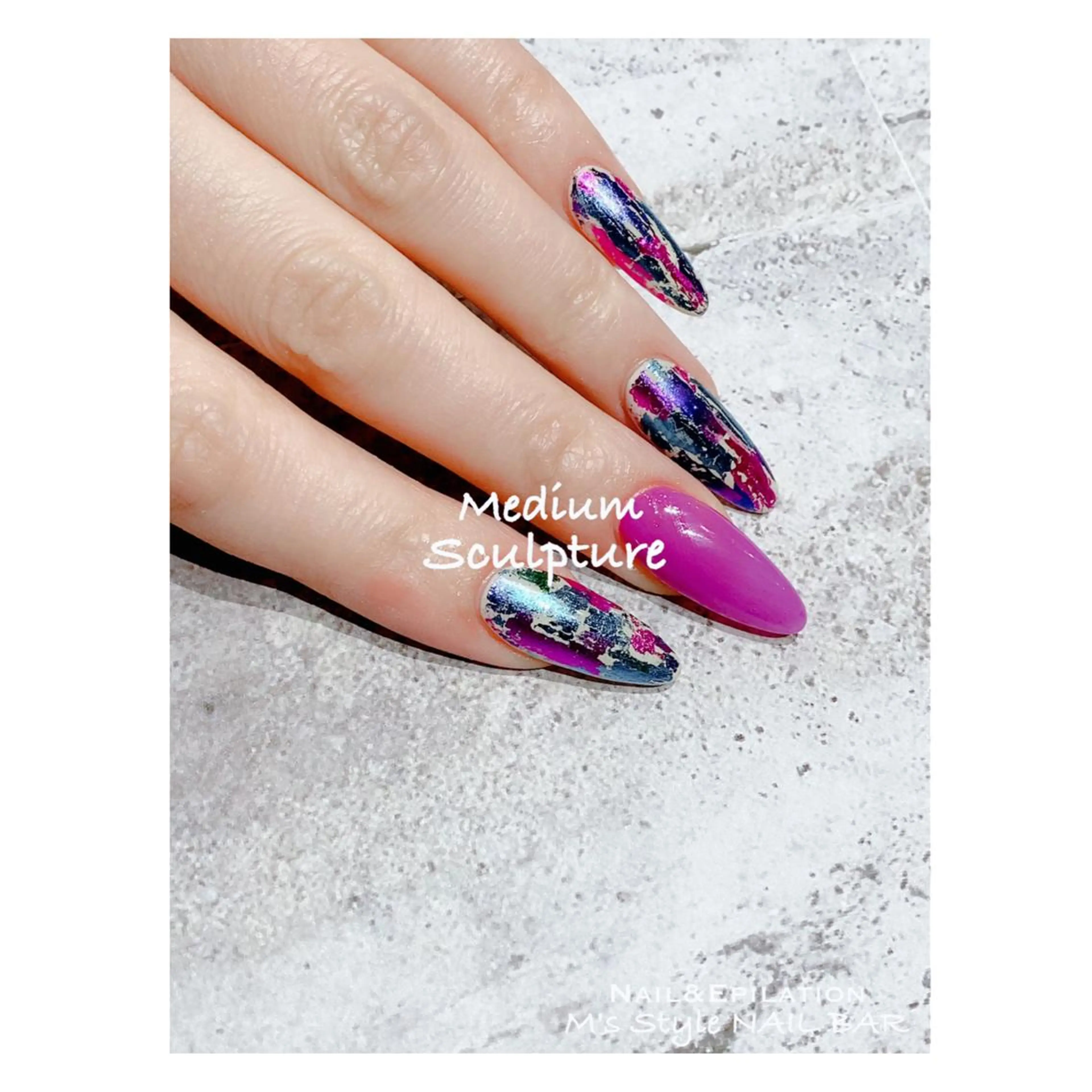 ネイル 成人式 韓国ネイル ロングネイル マグネットネイル ミディアムネイル ハンドネイル M's Style NAIL BARのネイルデザイン