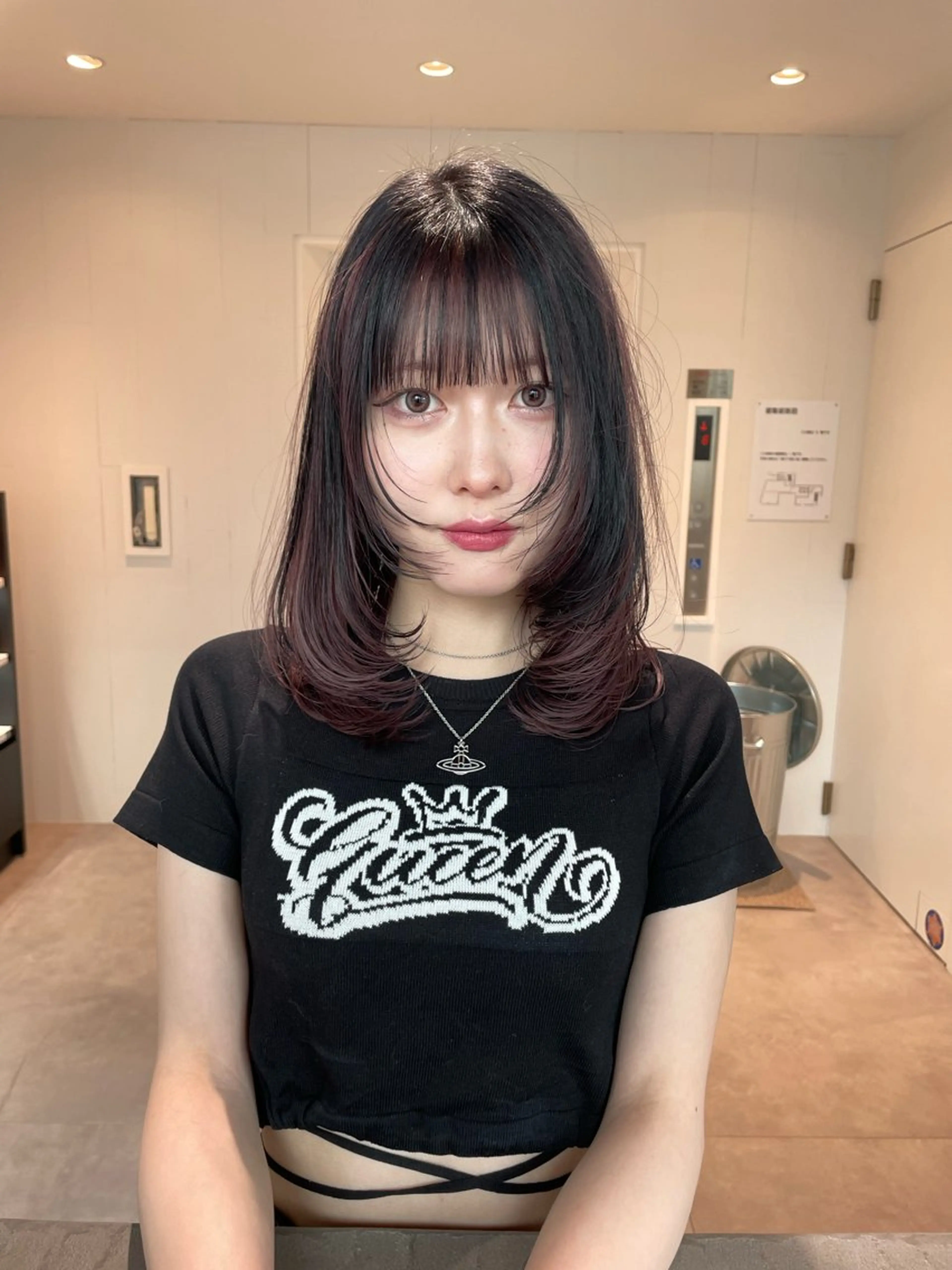 ミディアム カラー ミディアムレイヤー レイヤーカット カット ヘアカラー トリートメント パーマ/パーマ落とし 【Kouta】のヘアスタイル