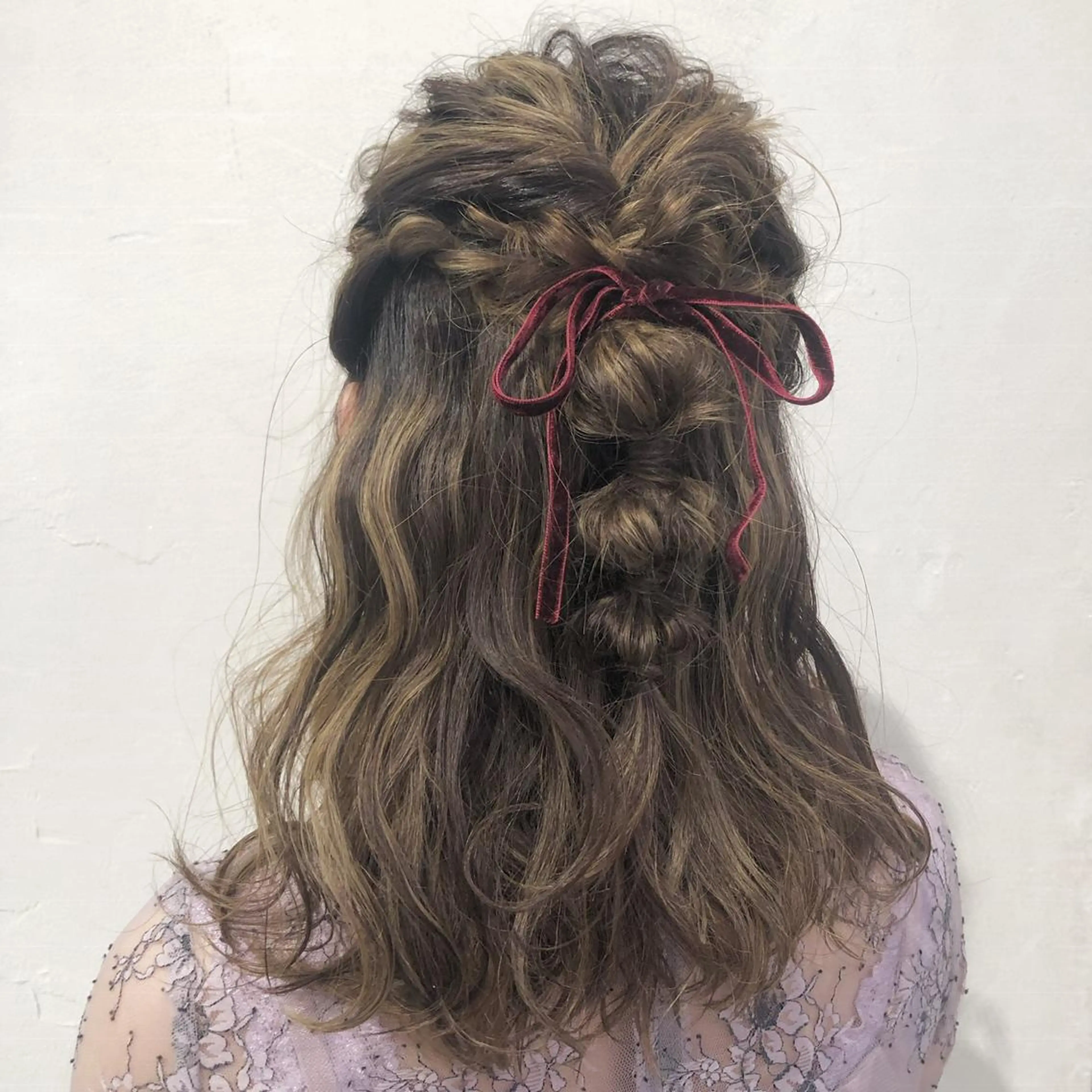 ヘアアレンジ レイヤーカット/ 透明感カラーmikuのヘアスタイル