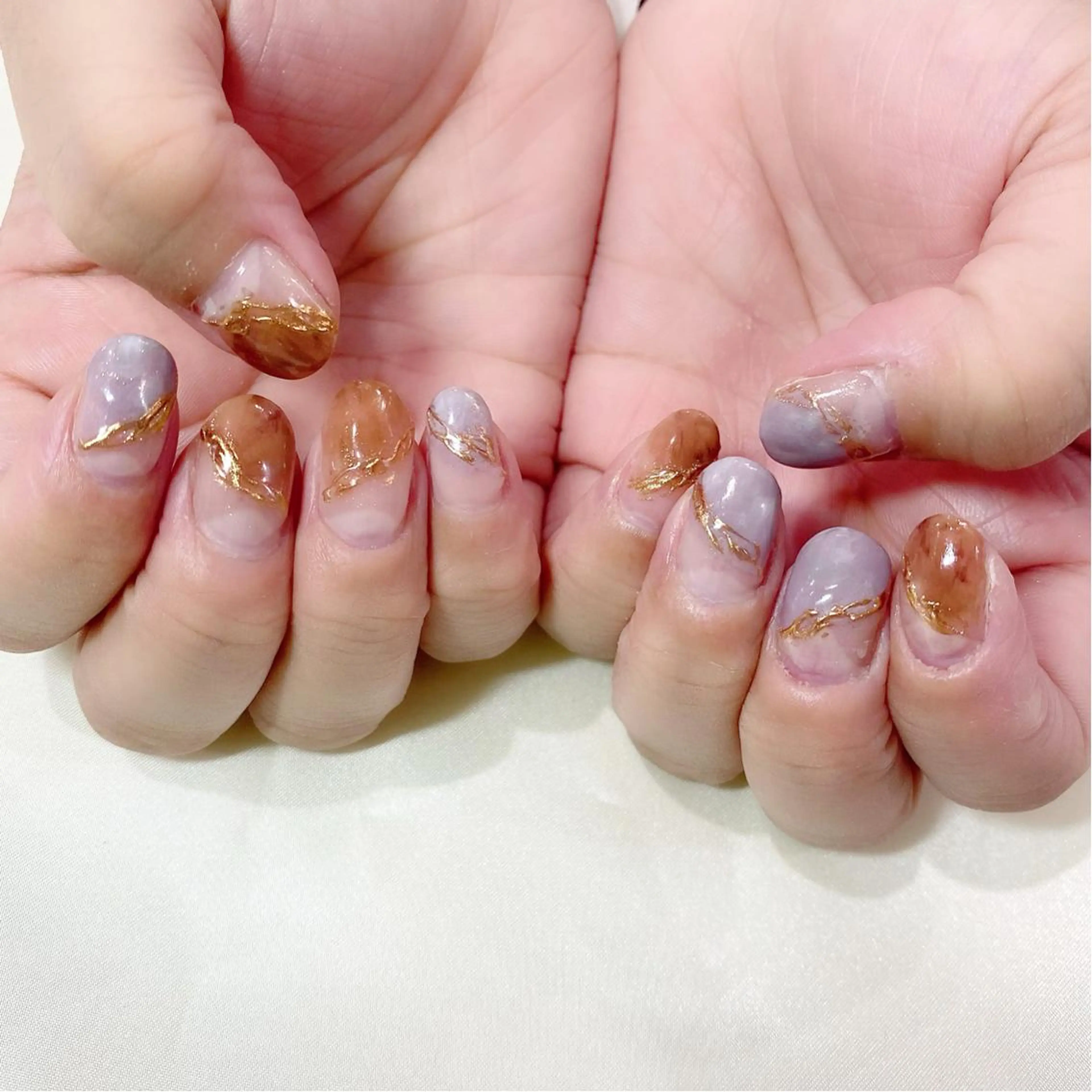 ネイル アートネイル ミラーネイル ニュアンスネイル ぷっくりネイル 冬ネイル ハンドネイル Salon Ｋのネイルデザイン