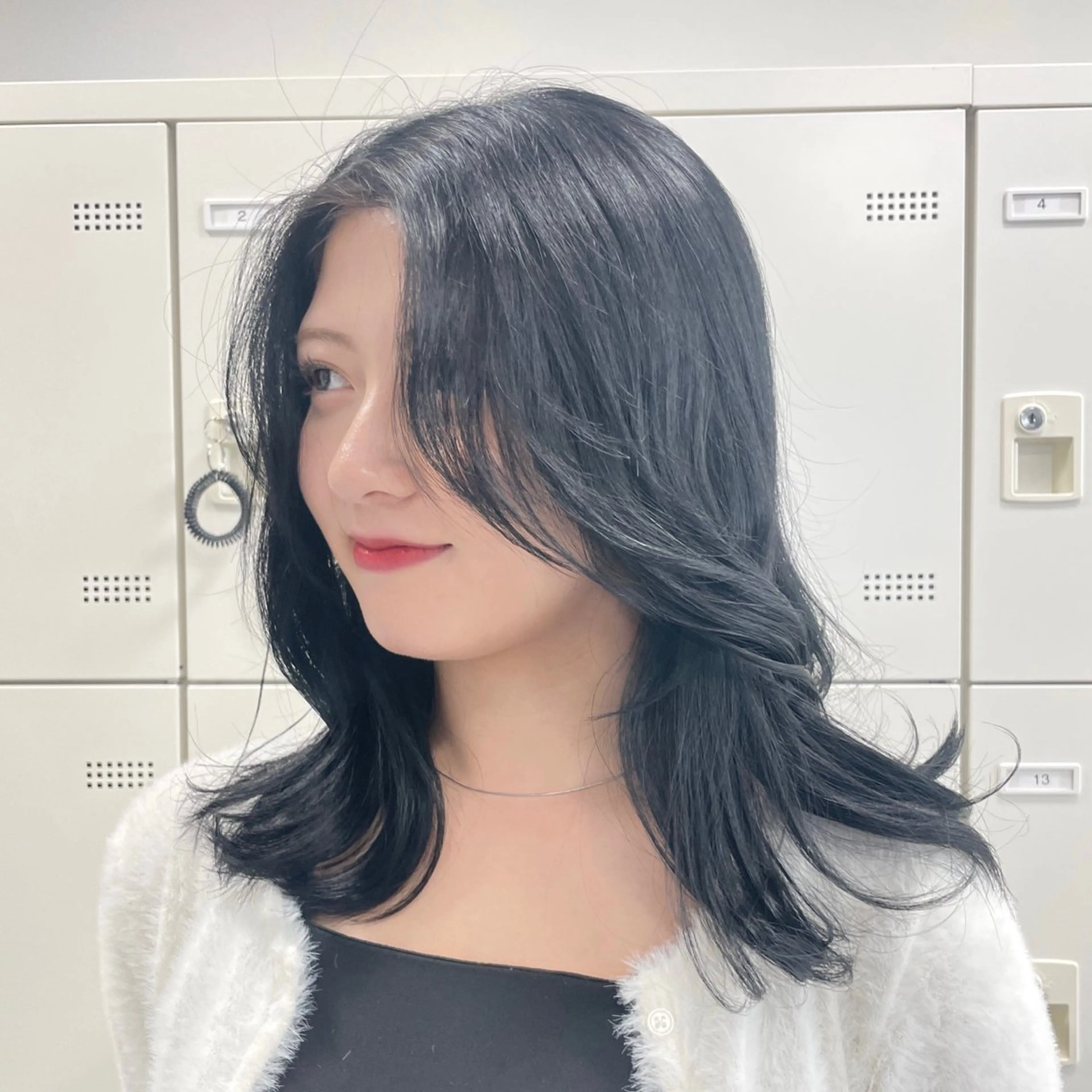 セミロング ヘアカラー MOE 福岡韓国ヘア✧︎のヘアスタイル