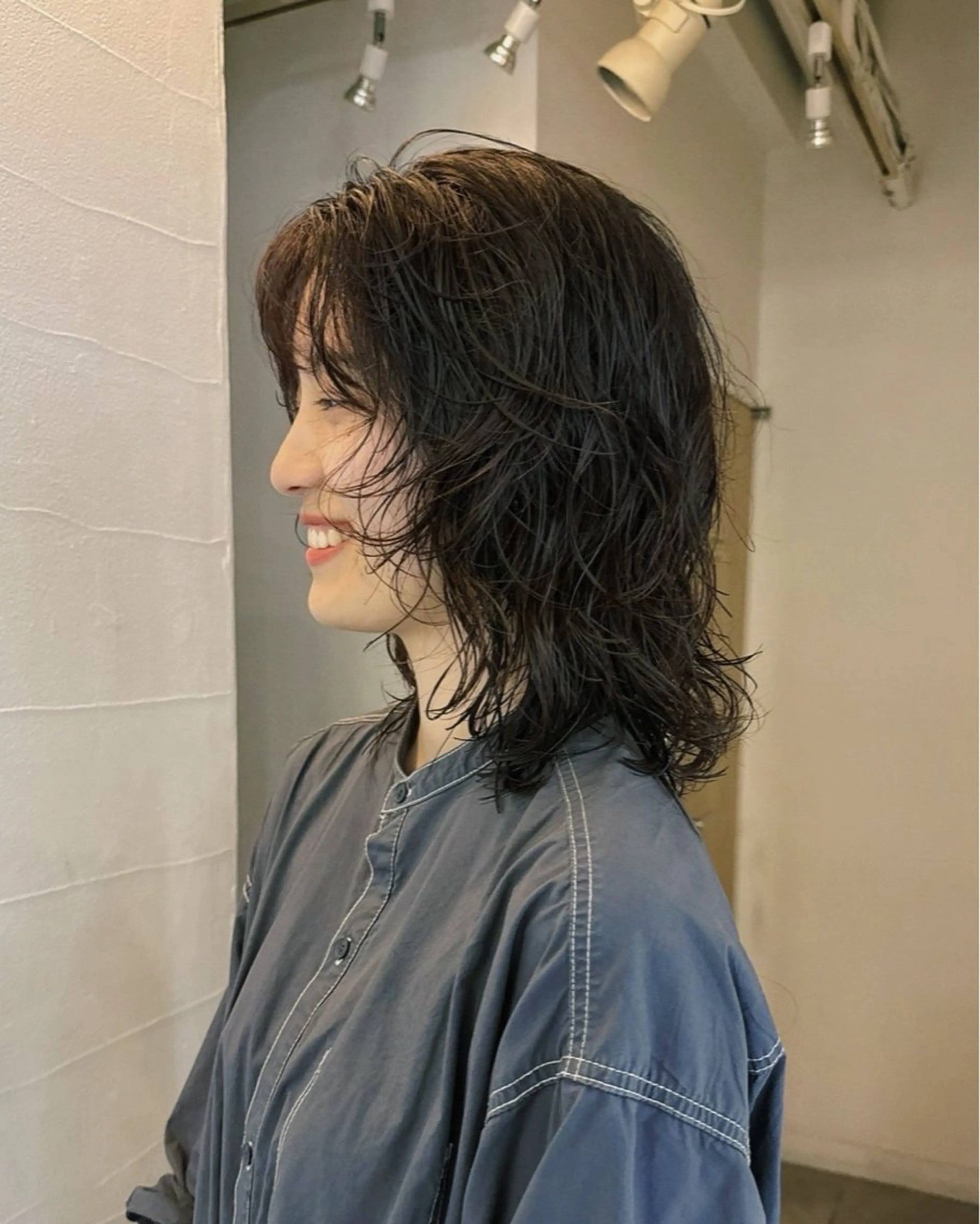 ミディアム パーマ ミディアムパーマ デジタルパーマ hyuga/パーマ /ニュアンスパーマのヘアスタイル