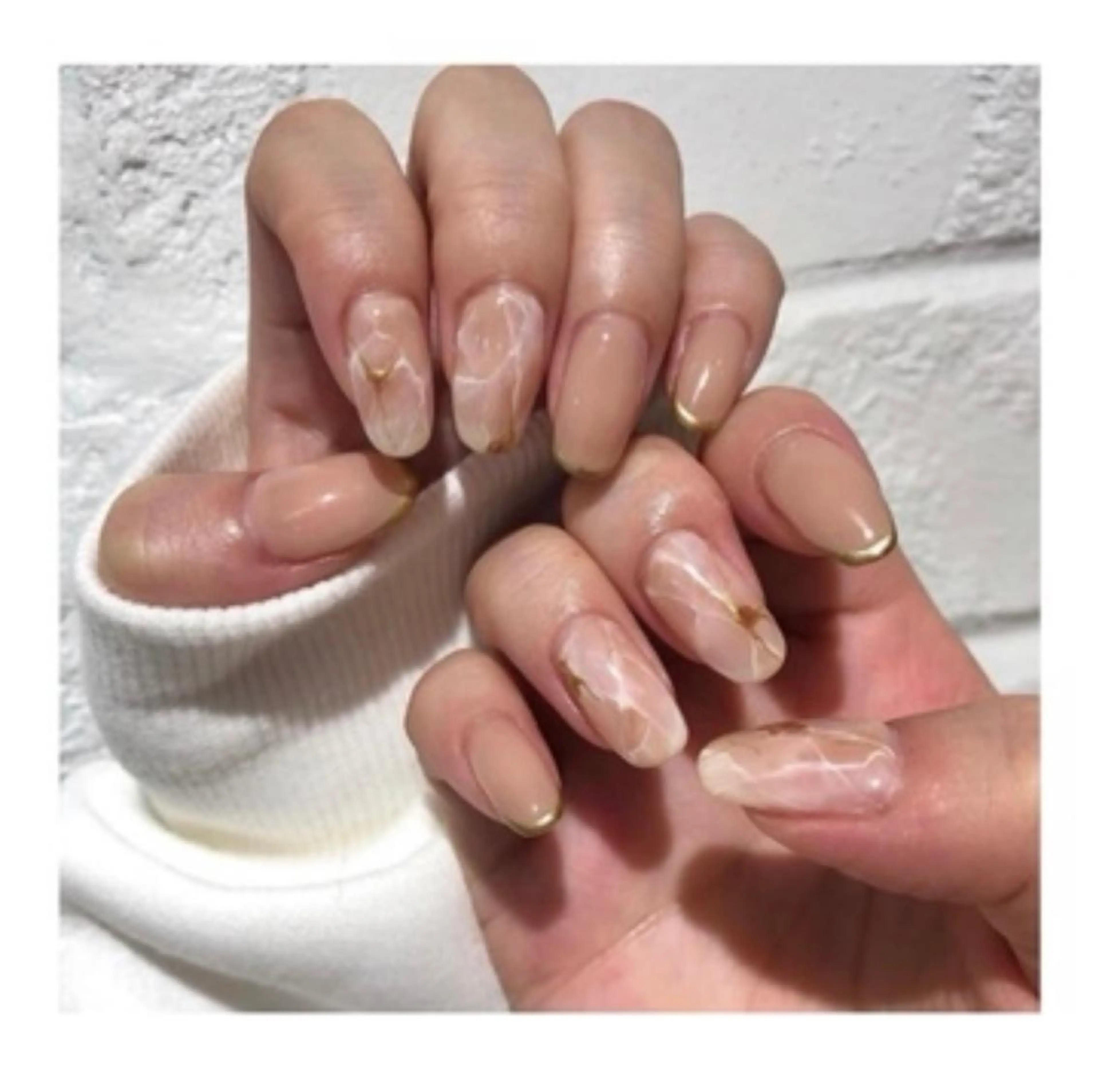 ネイル 大理石ネイル(マーブル) ハンドネイル M nail 個人サロン𓆉♥︎のネイルデザイン