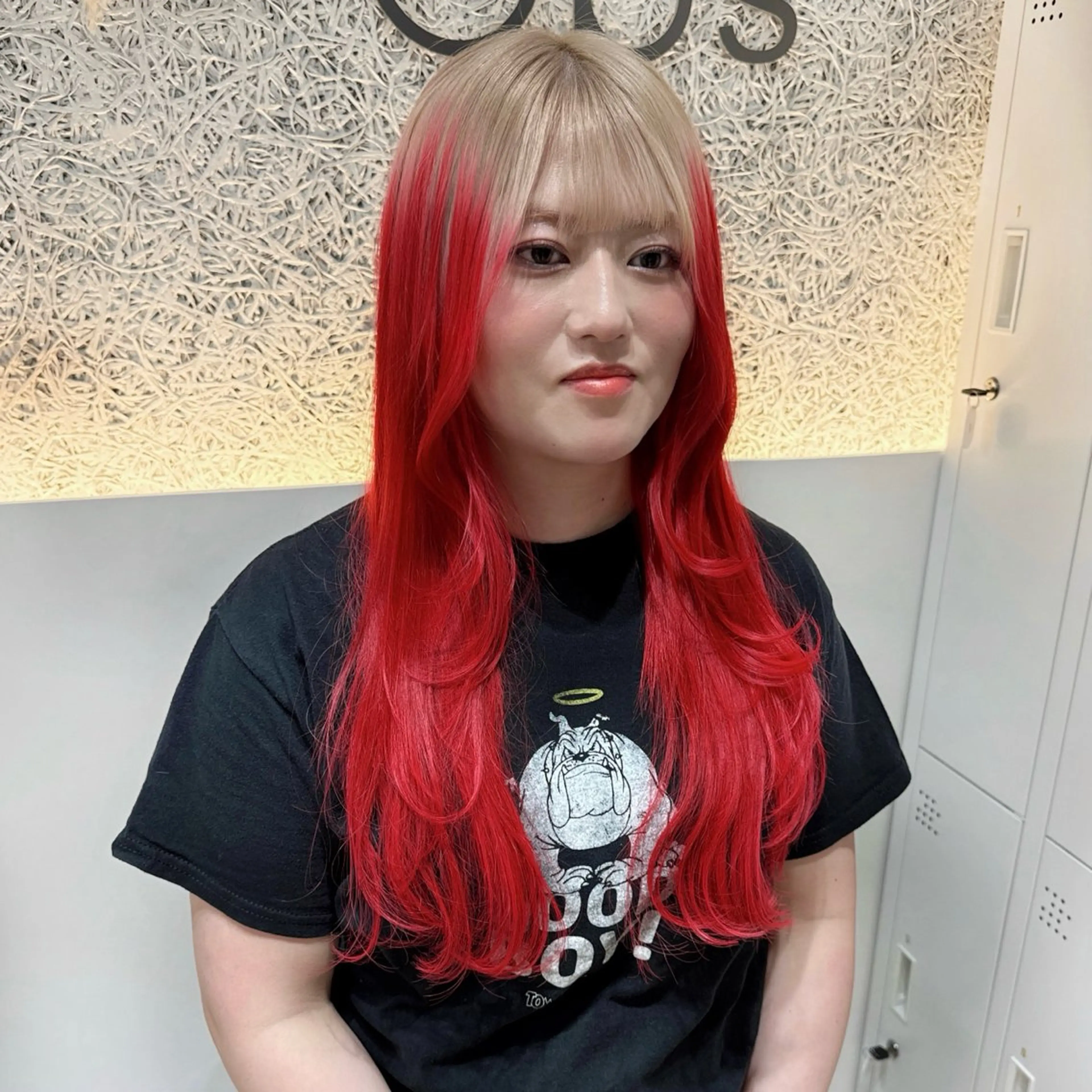 ロング カラー レッドカラー カット ヘアカラー トリートメント 🌱ブリーチ・透明感 カラー/mapi🦭のヘアスタイル