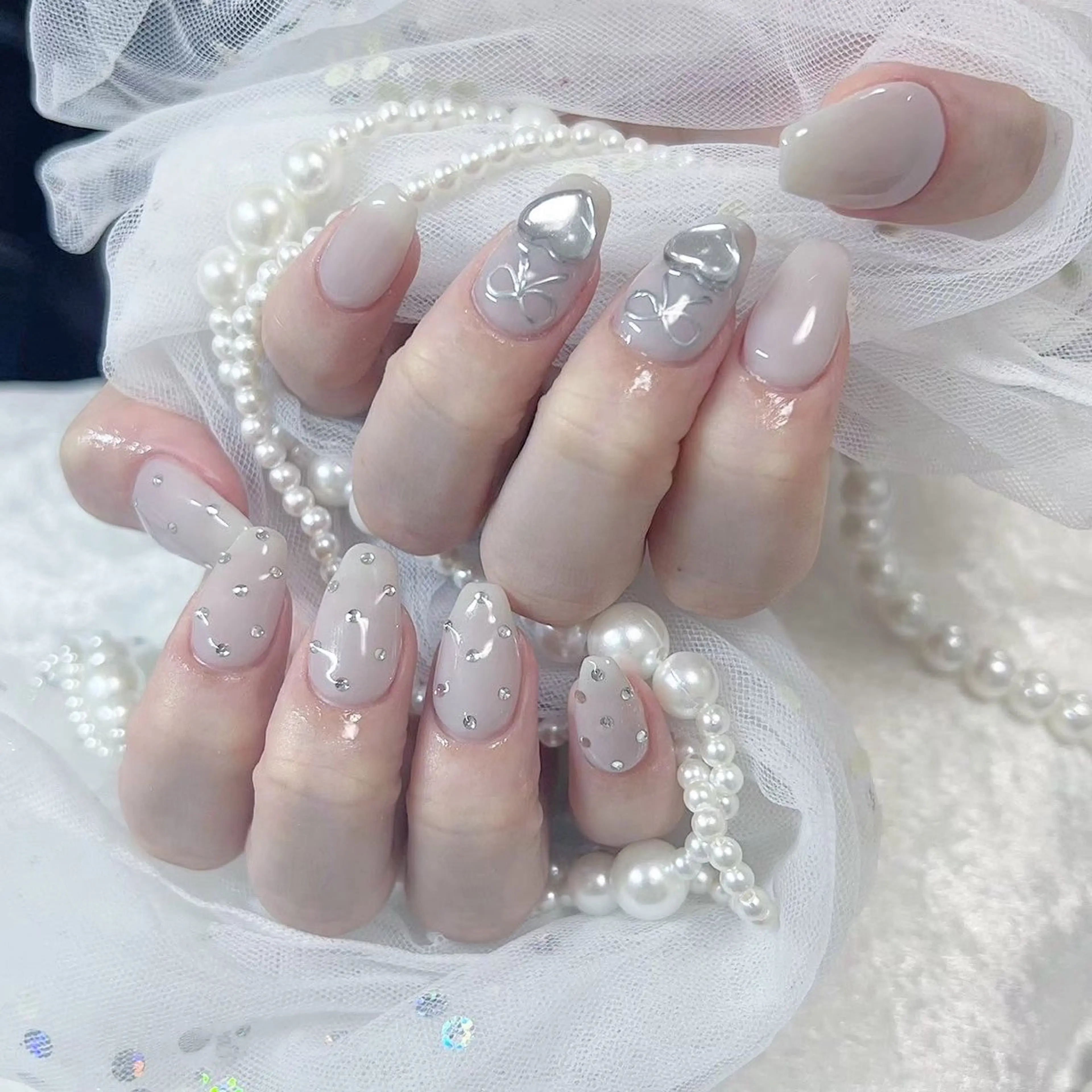 ネイル アートネイル 長さ出し フットネイル 韓国ネイル マグネットネイル ハンドネイル Kanako 💫のネイルデザイン