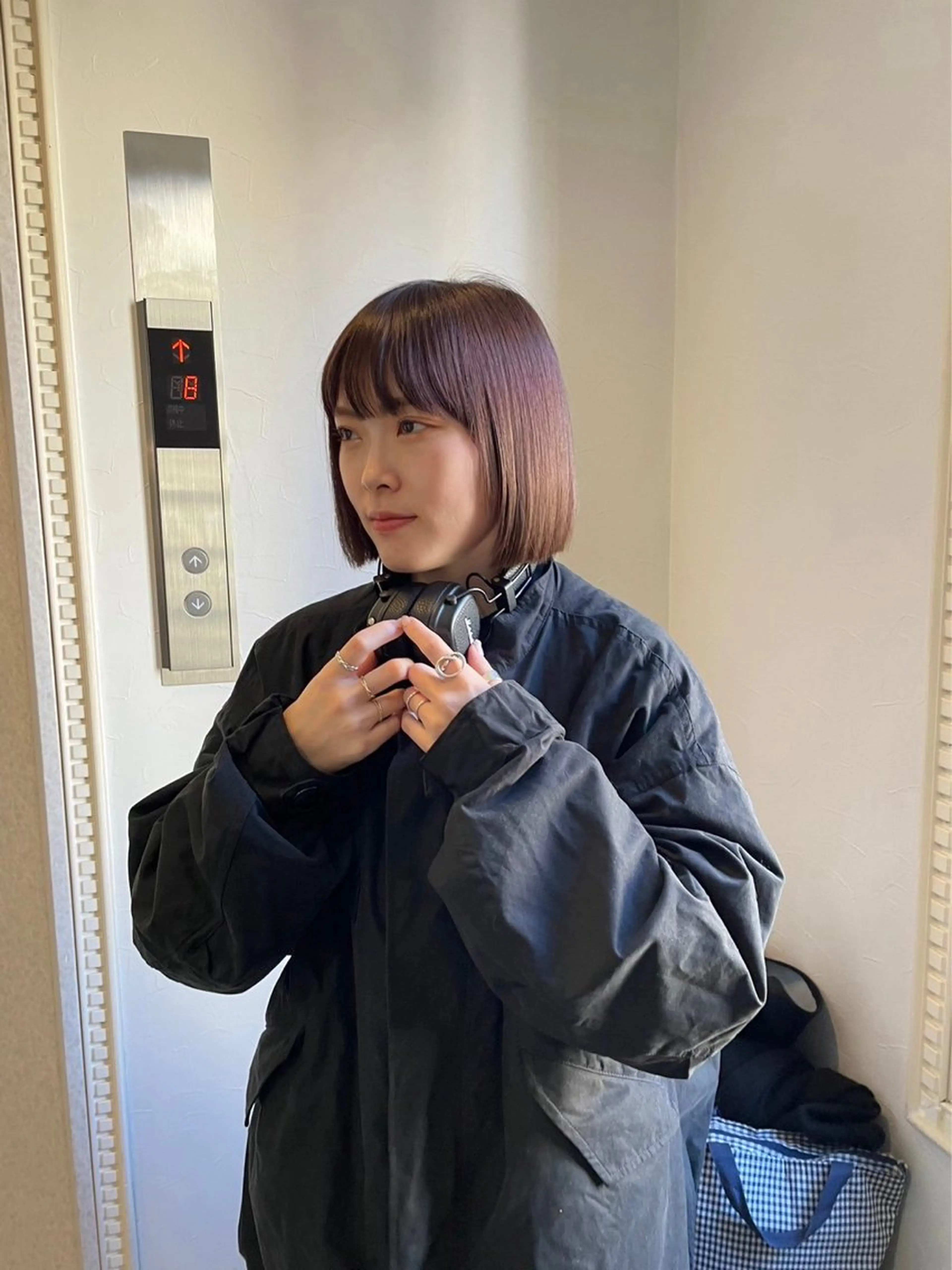ショート 切りっぱなしボブ ボブ 南堀江レイヤーカット MIKU🍒のヘアスタイル