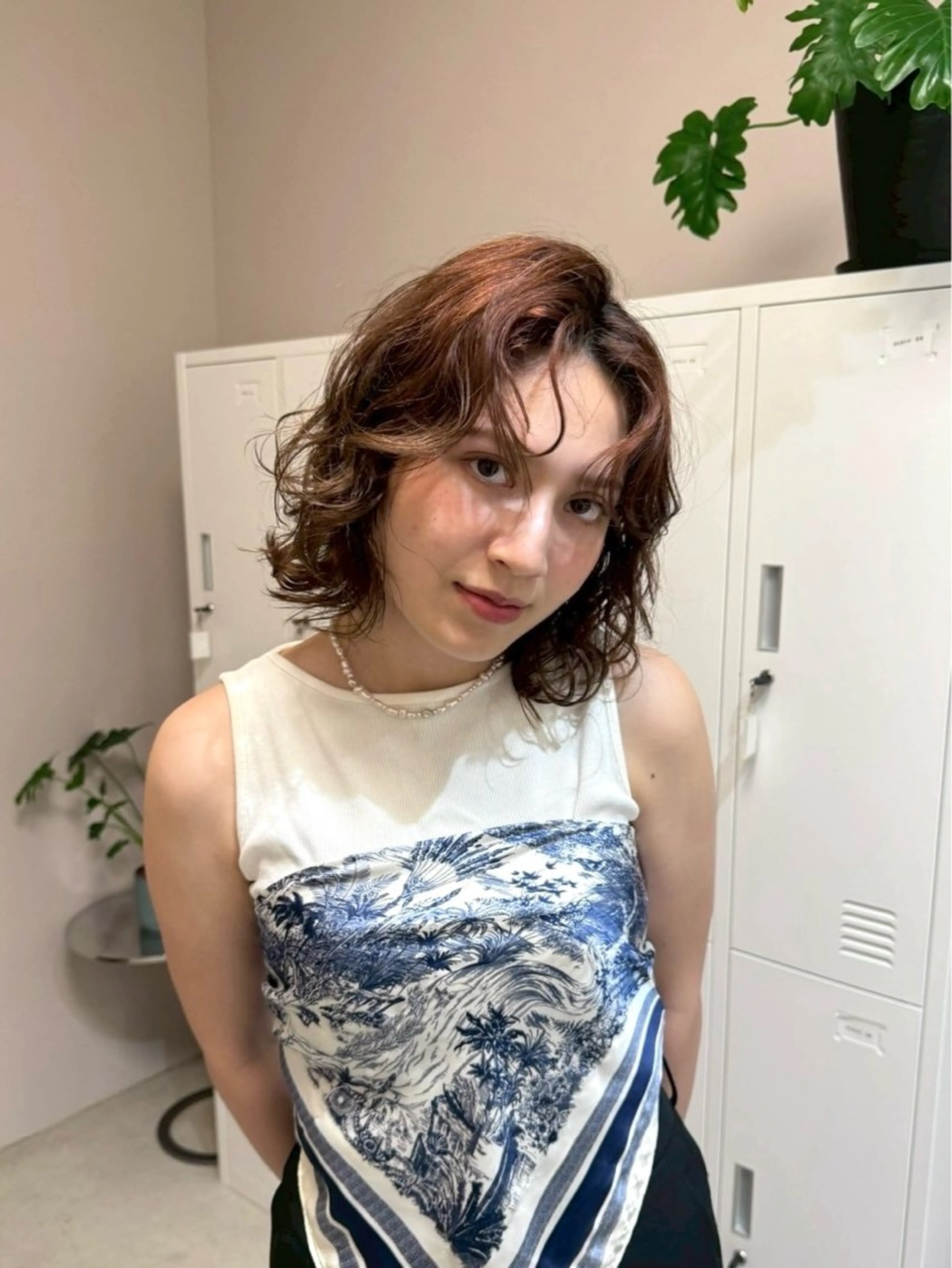 ミディアム パーマ パーマ layer・bob カット/  YURIのヘアスタイル