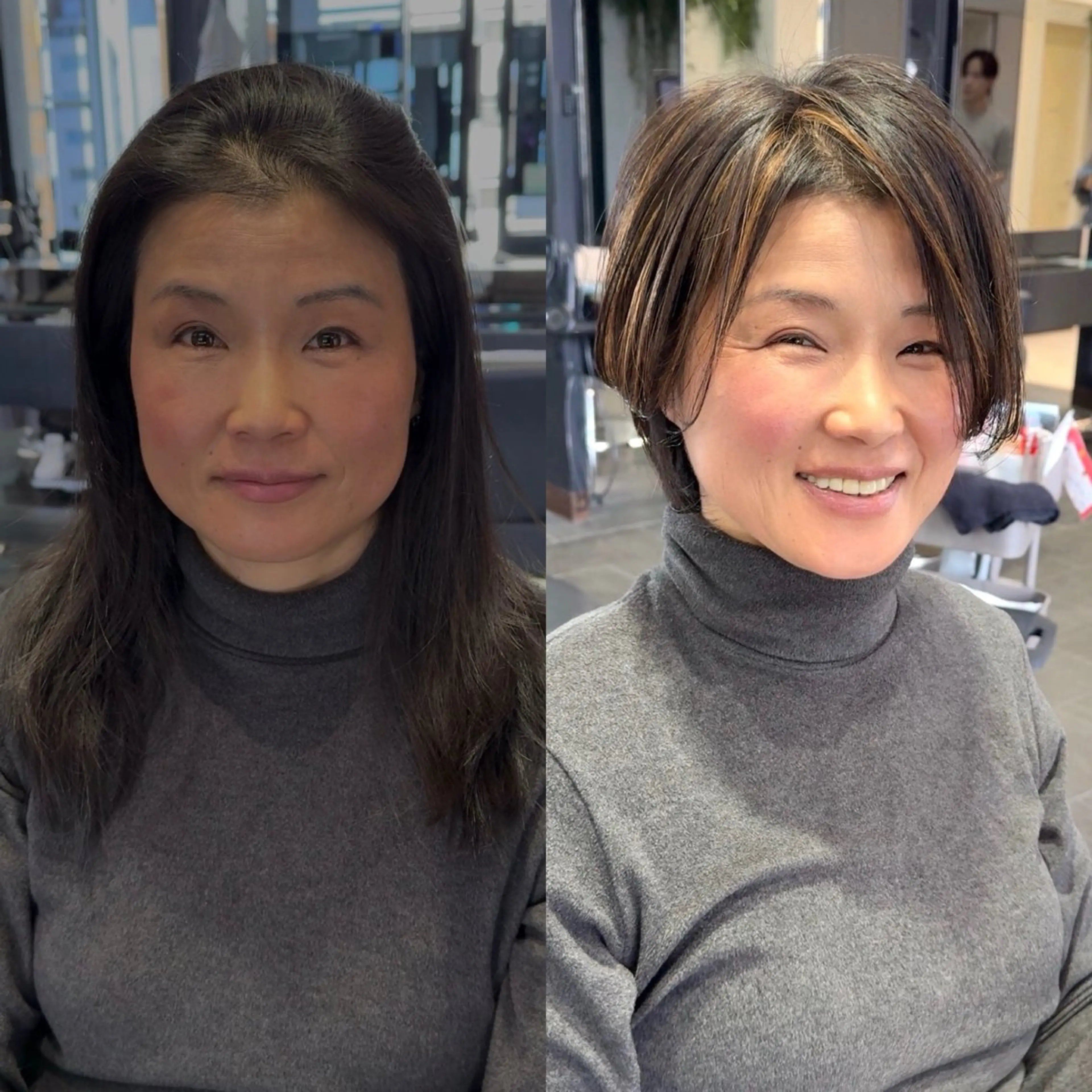ショート カラー レイヤーカット ショートヘア 西山 友哉のヘアスタイル